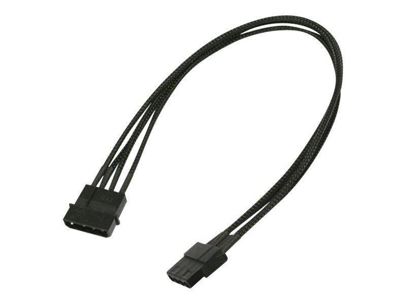 Kabel Nanoxia 4-Pin Verlängerung, 30 cm, Single, schwarz/rot