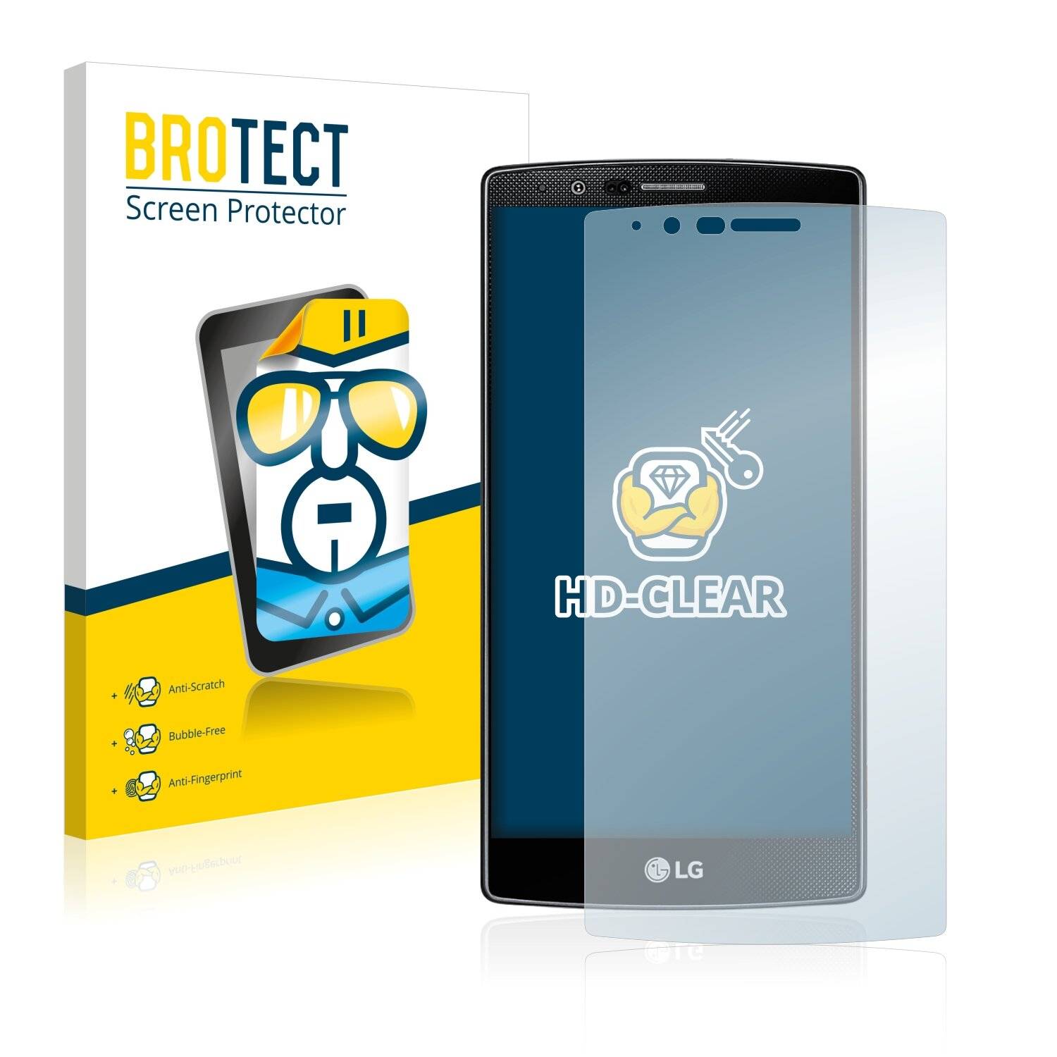 2x BROTECT HD-Clear Displayschutzfolie für LG