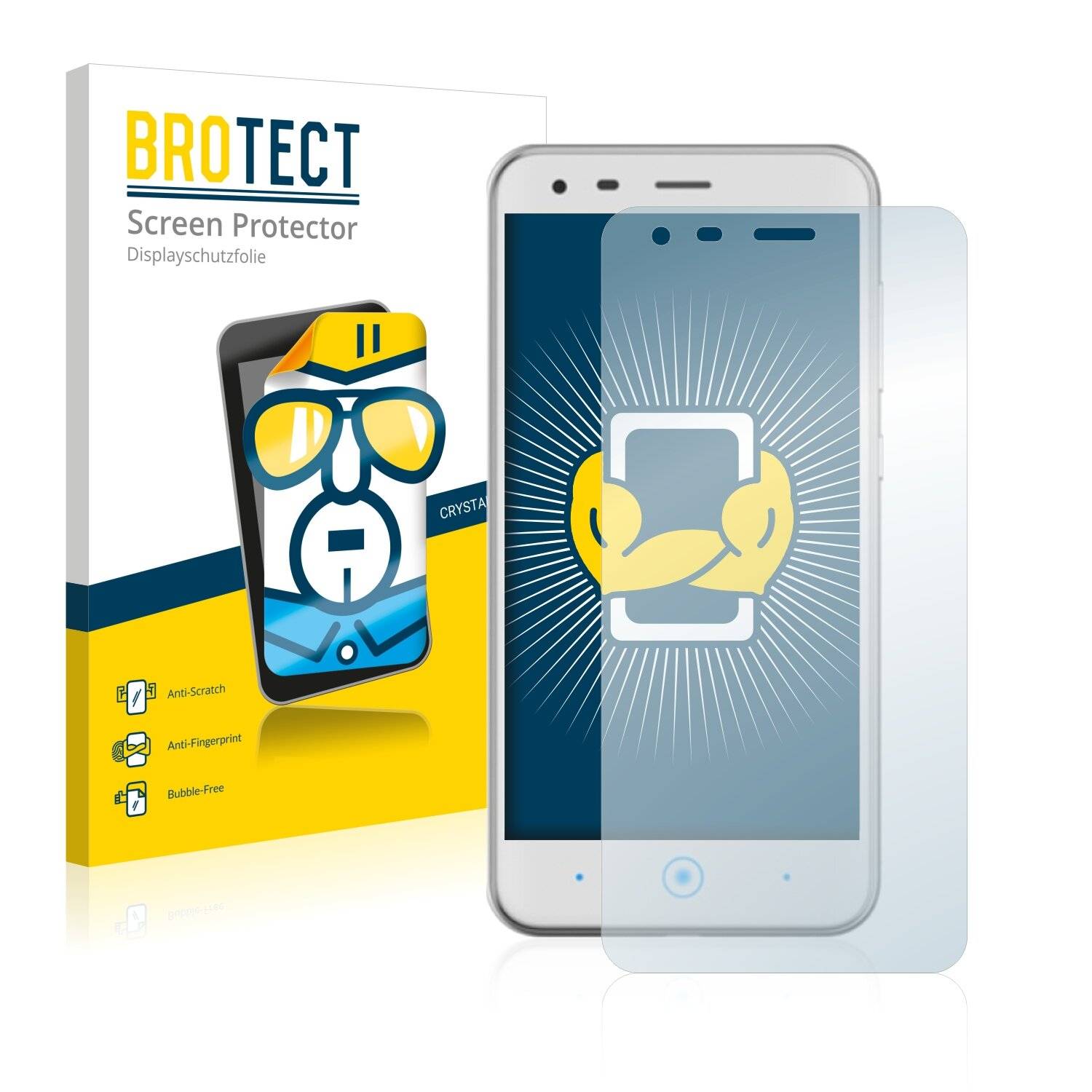 2x BROTECT HD-Clear Displayschutzfolie für ZTE ZTE