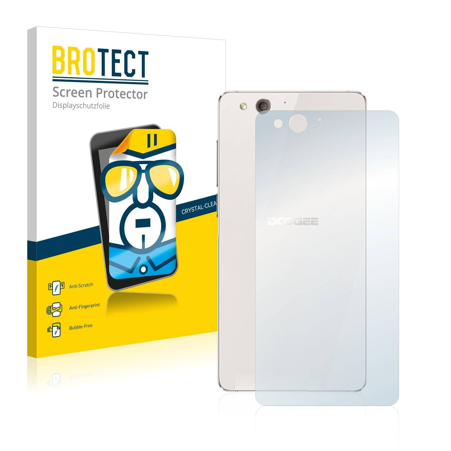 2x BROTECT HD-Clear Displayschutzfolie für Doogee Europa F3