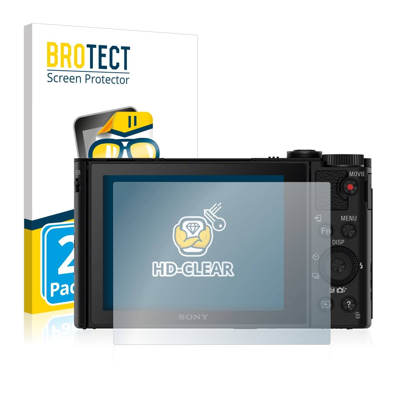 2x BROTECT HD-Clear Displayschutzfolie für Sony Cyber-Shot
