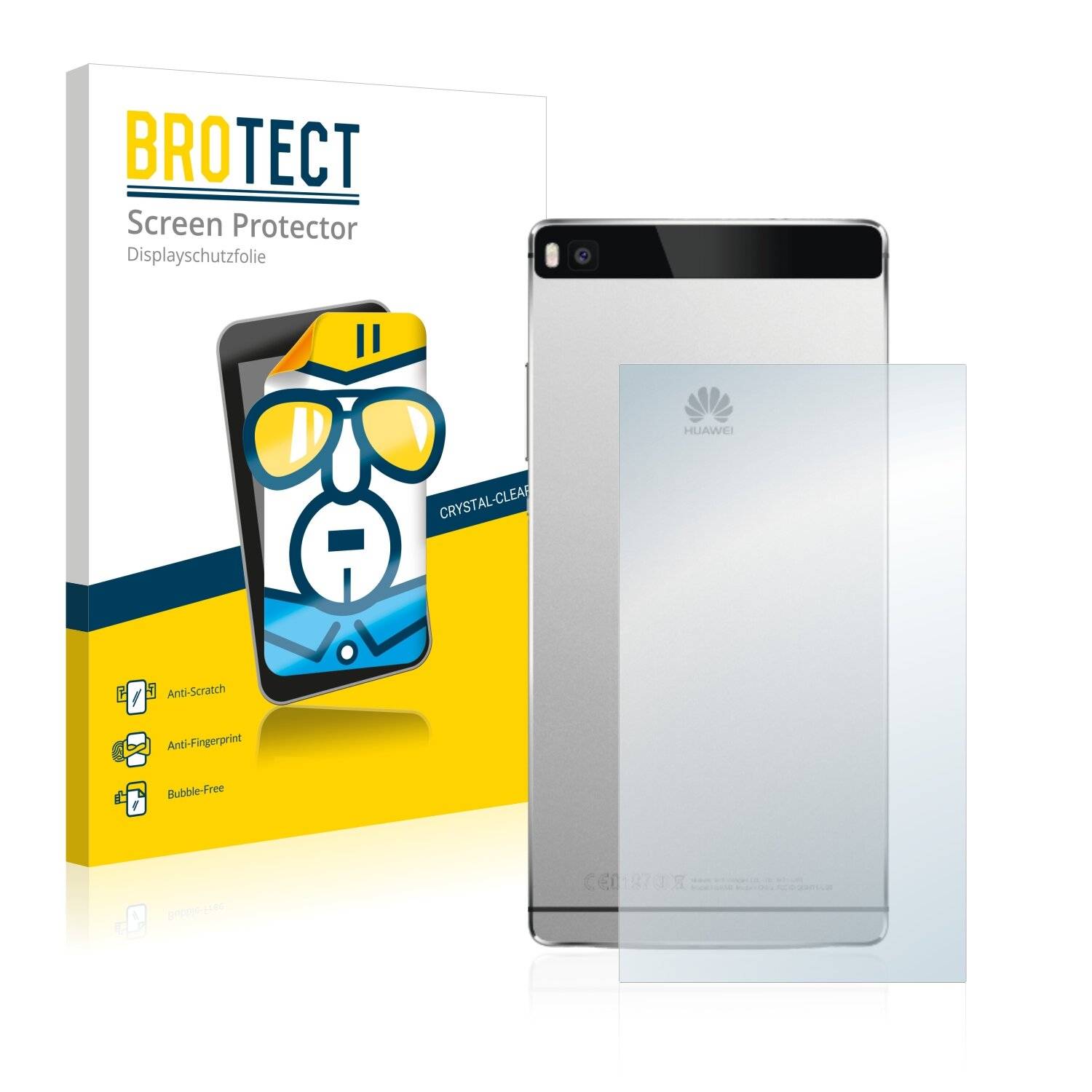 2x BROTECT HD-Clear Displayschutzfolie für Huawei P8