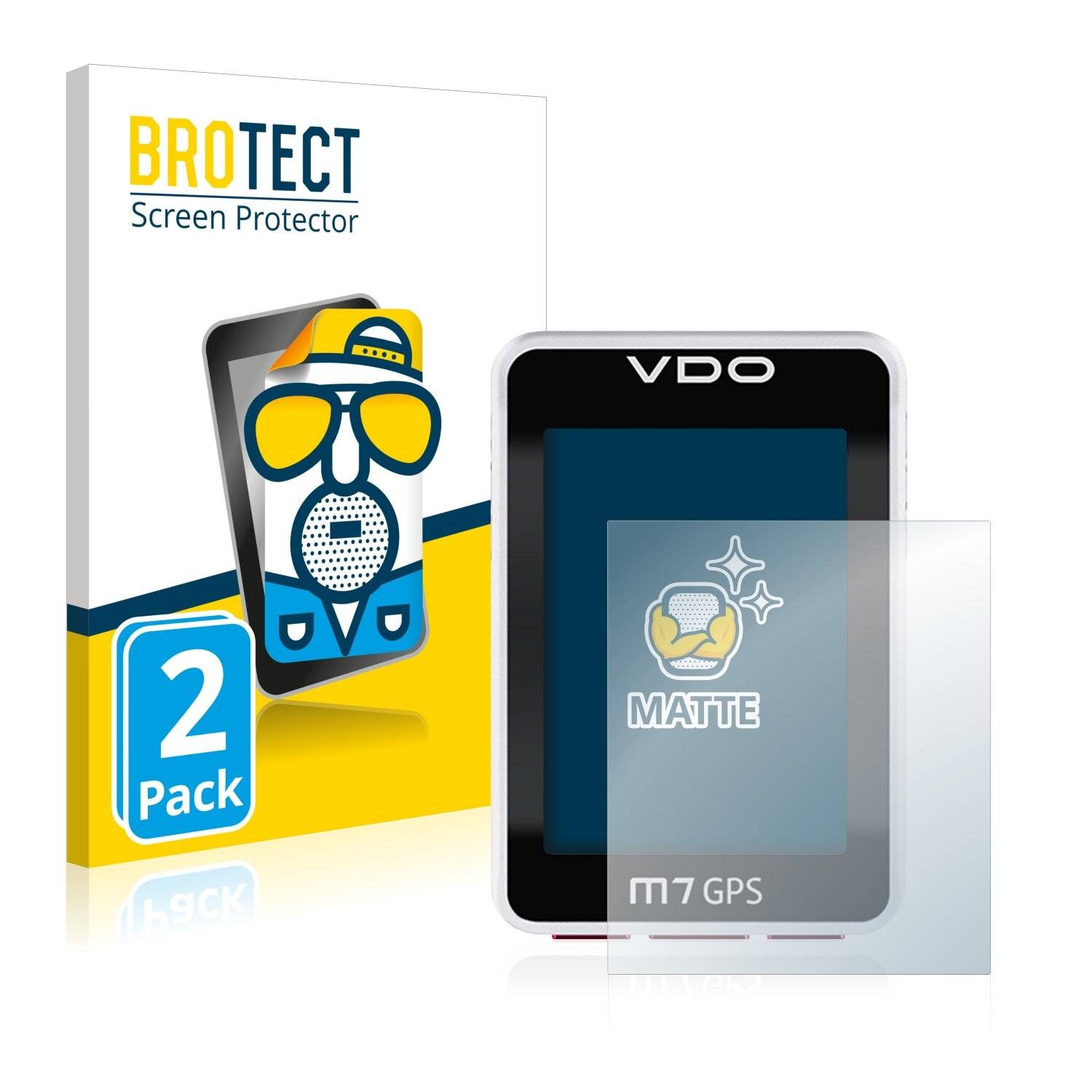 2x BROTECT Matte Displayschutzfolie für VDO M7 GPS - Entspiegelt,