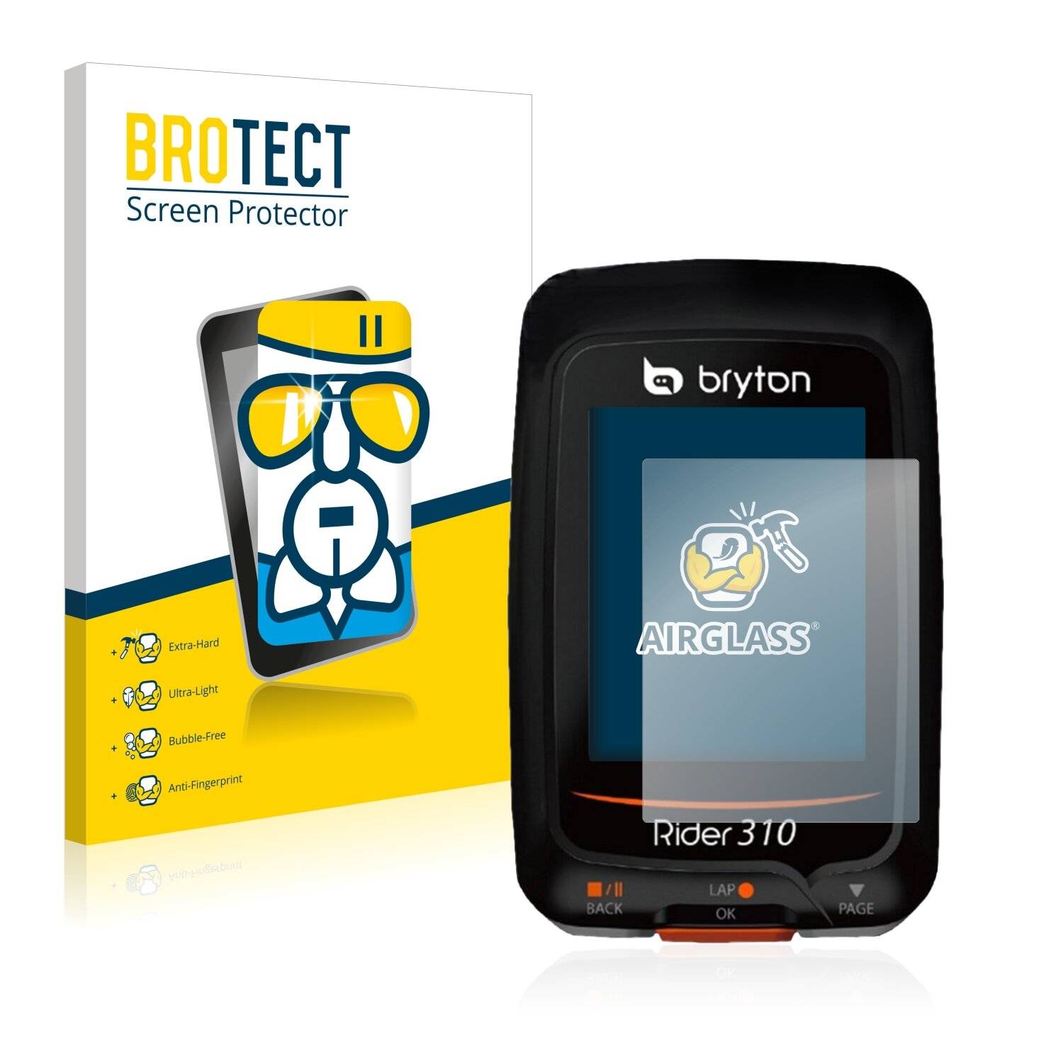 BROTECT AirGlass Schutzglas Folie für Bryton Rider