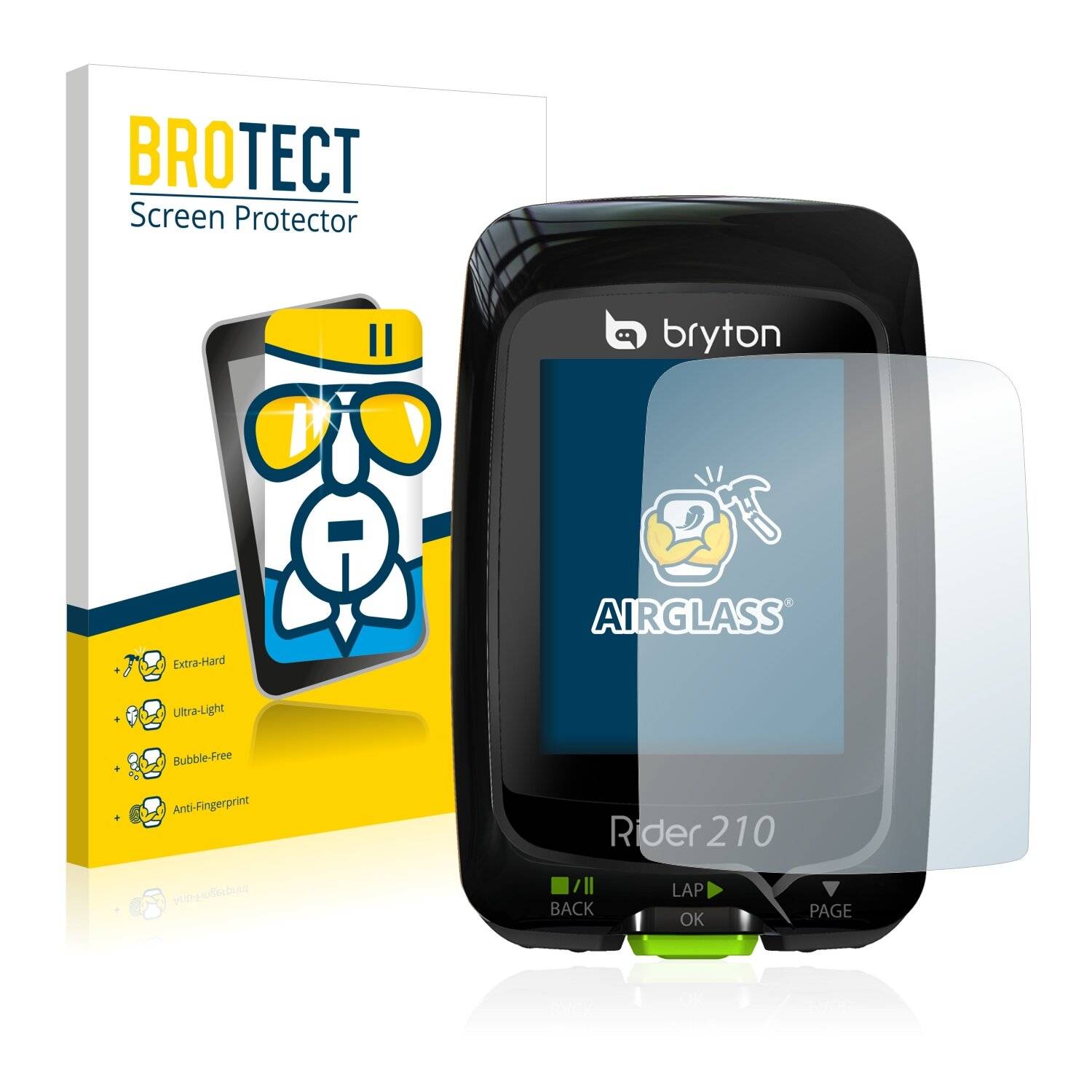 BROTECT AirGlass Schutzglas Folie für Bryton Rider