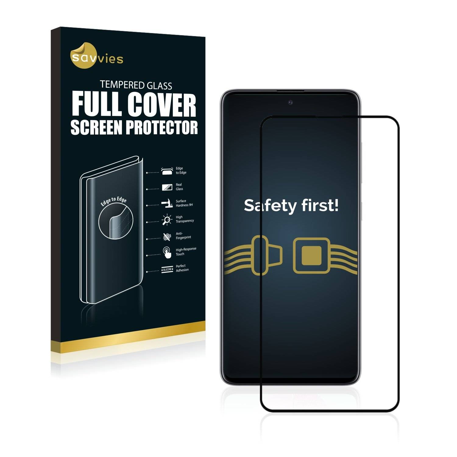 3x Savvies HD33 Clear Schutzglas für Samsung Galaxy