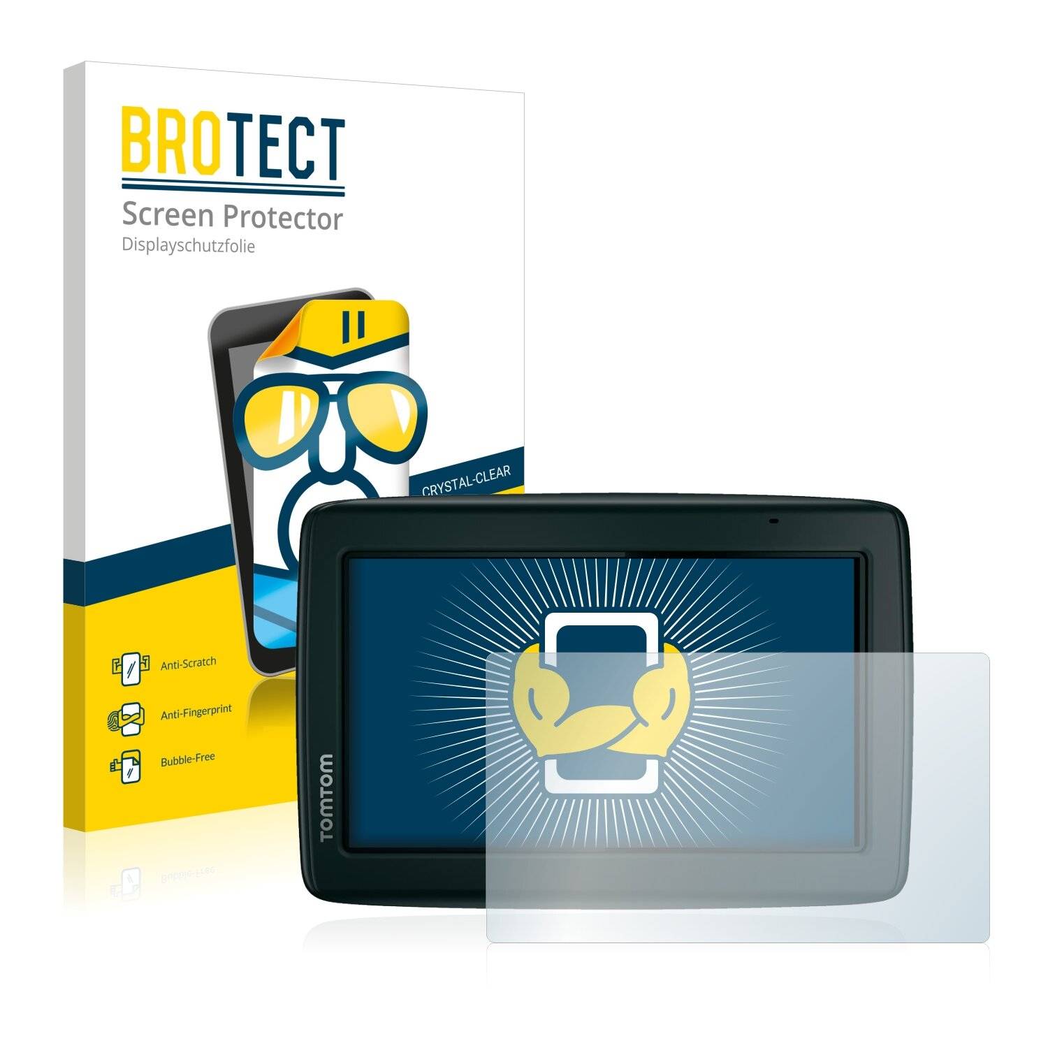 2x BROTECT HD-Clear Displayschutzfolie für TomTom Start 25 M Central Europe