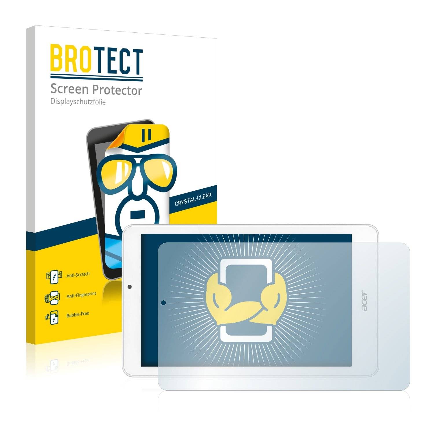 2x BROTECT HD-Clear Displayschutzfolie für Acer Iconia Tab 8