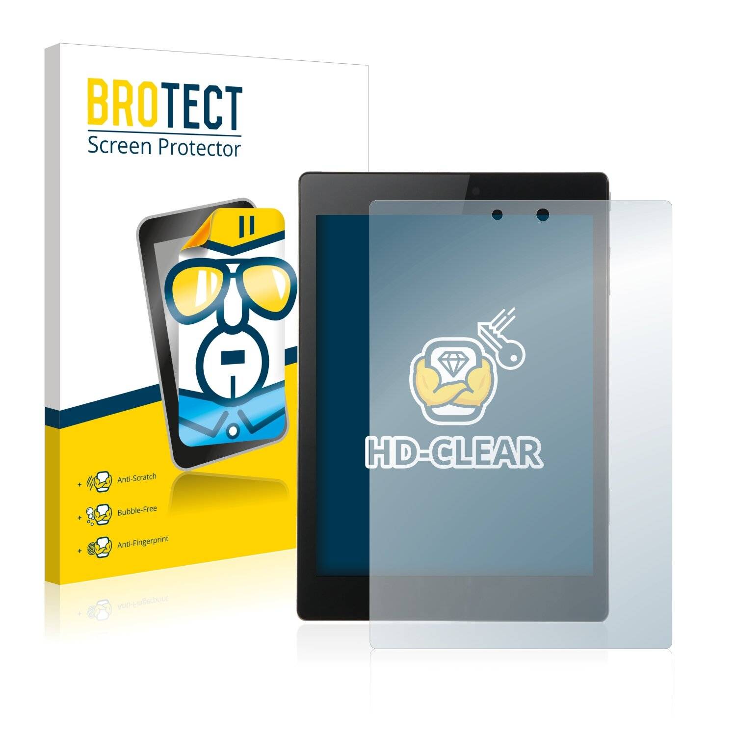 2x BROTECT HD-Clear Displayschutzfolie für Prestigio MultiPad 4 Diamond