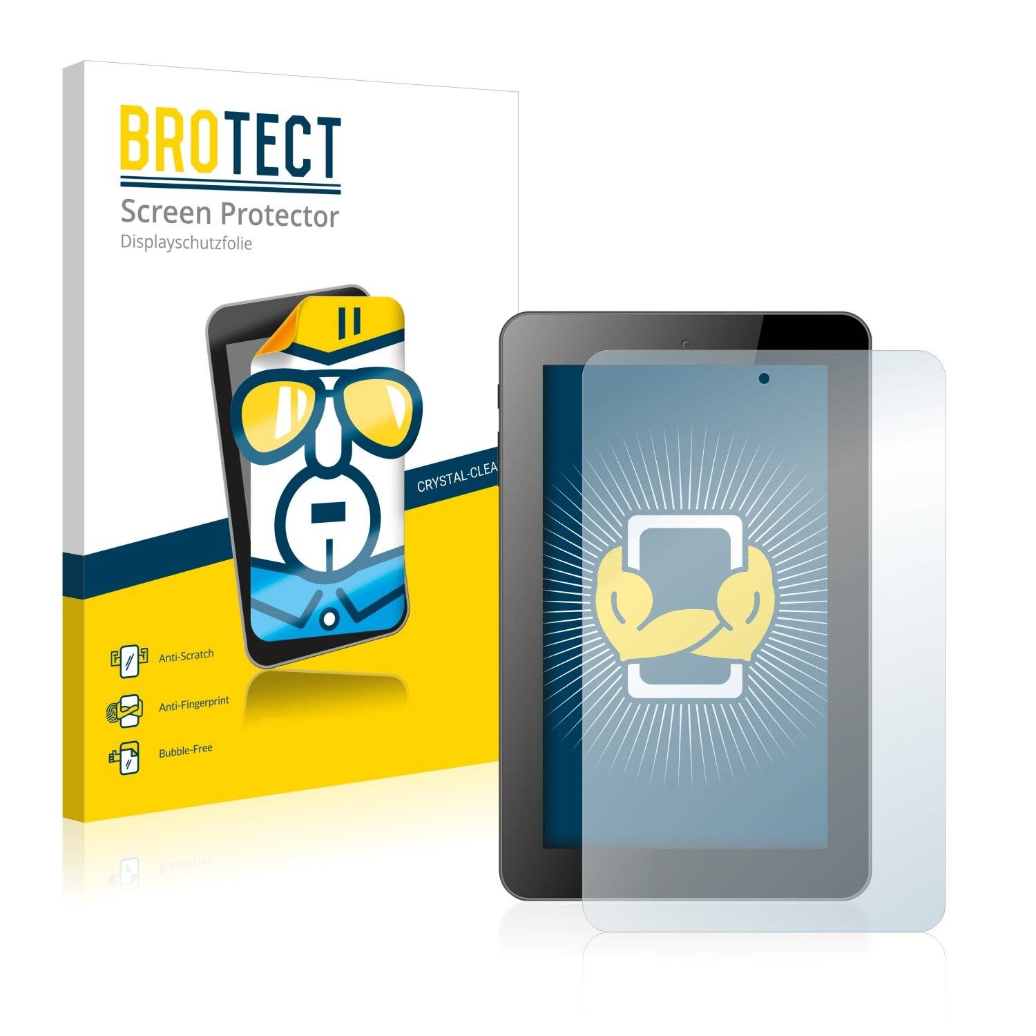 2x BROTECT HD-Clear Displayschutzfolie für Prestigio MultiPad Wize