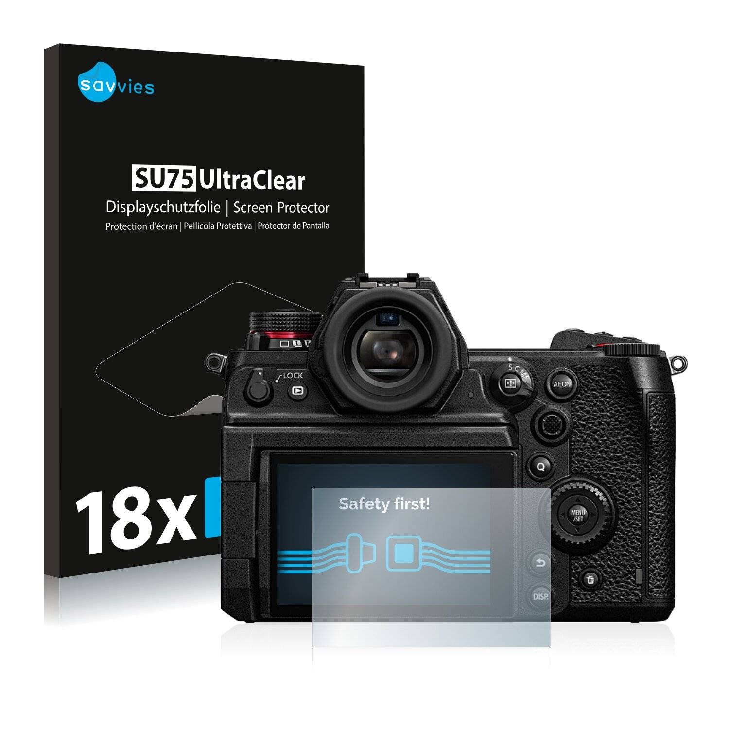 18x Savvies SU75 Displayschutzfolie für Panasonic Lumix
