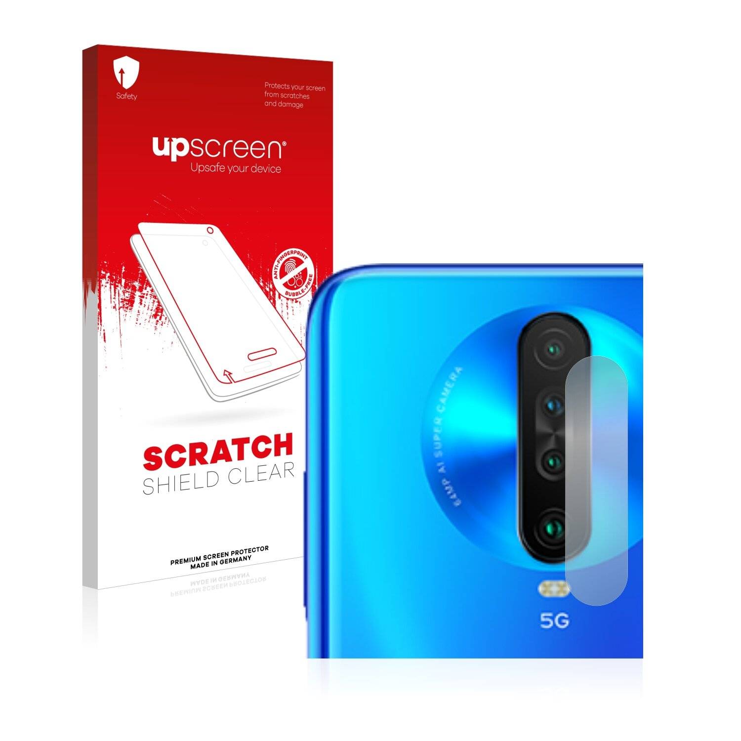 upscreen Scratch Shield Clear Premium Displayschutzfolie für Xiaomi Redmi K30 5G (NUR