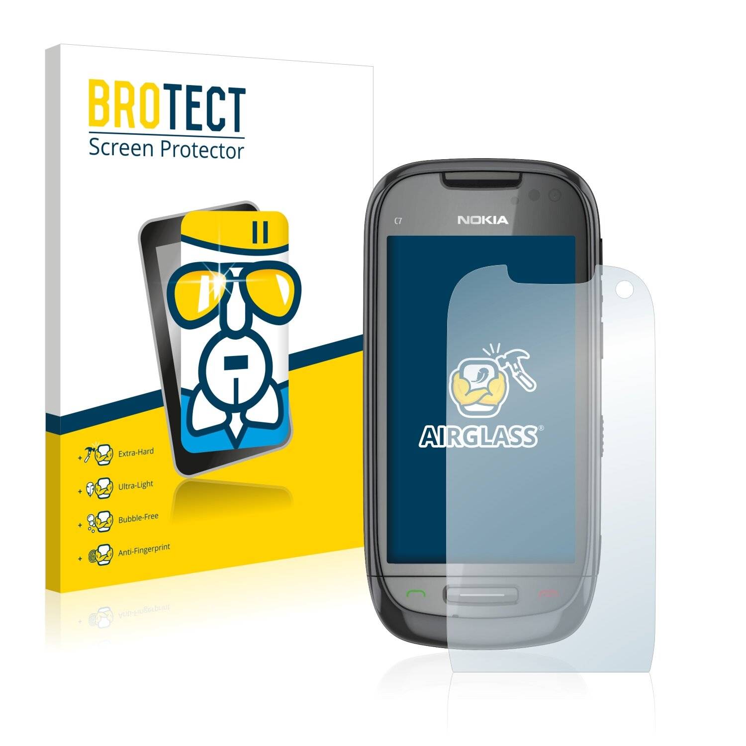 BROTECT AirGlass Schutzglas Folie für Nokia