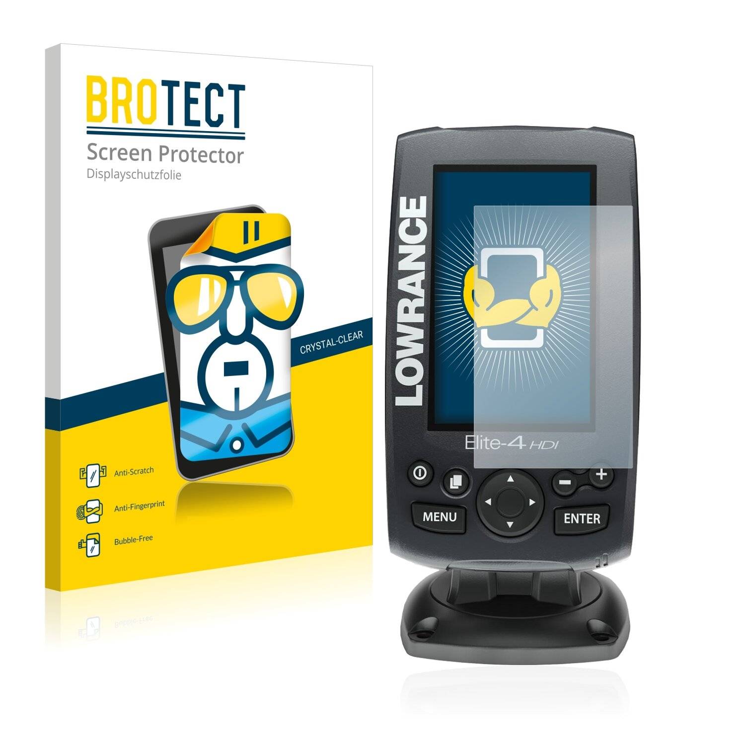 2x BROTECT HD-Clear Displayschutzfolie für Lowrance Elite-4x