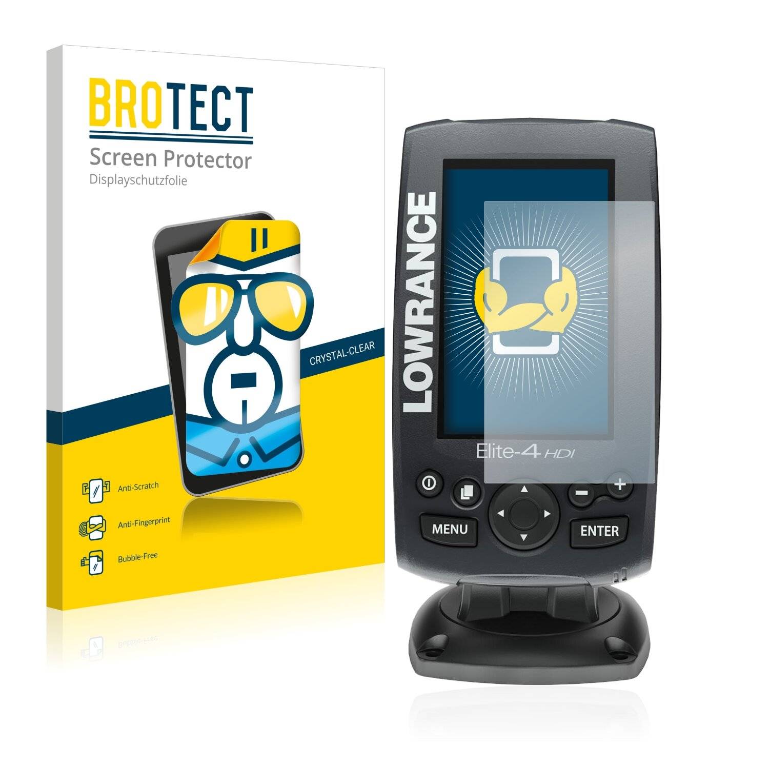 2x BROTECT HD-Clear Displayschutzfolie für Lowrance Elite-4