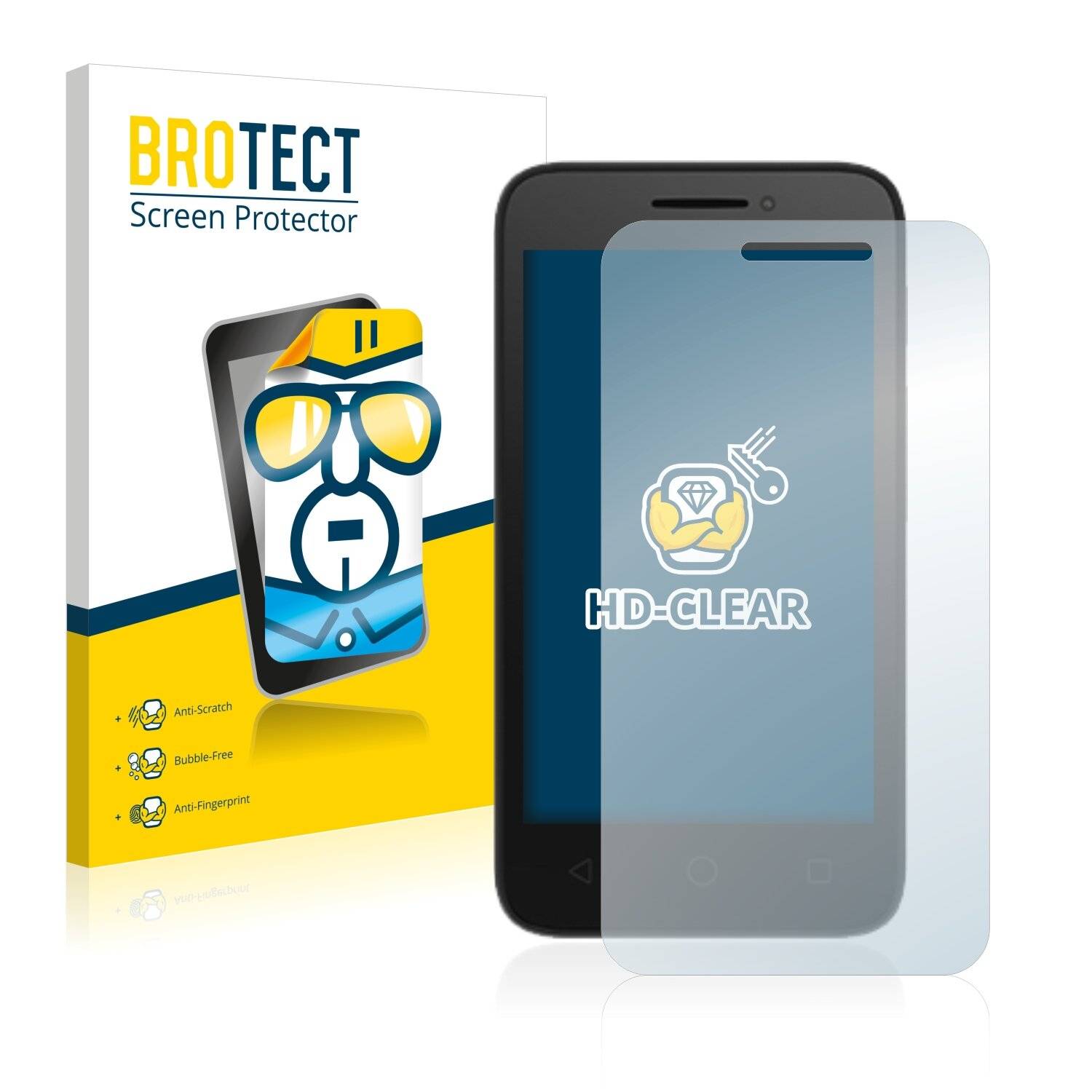 2x BROTECT HD-Clear Displayschutzfolie für Alcatel Pixi 3 (4.0)