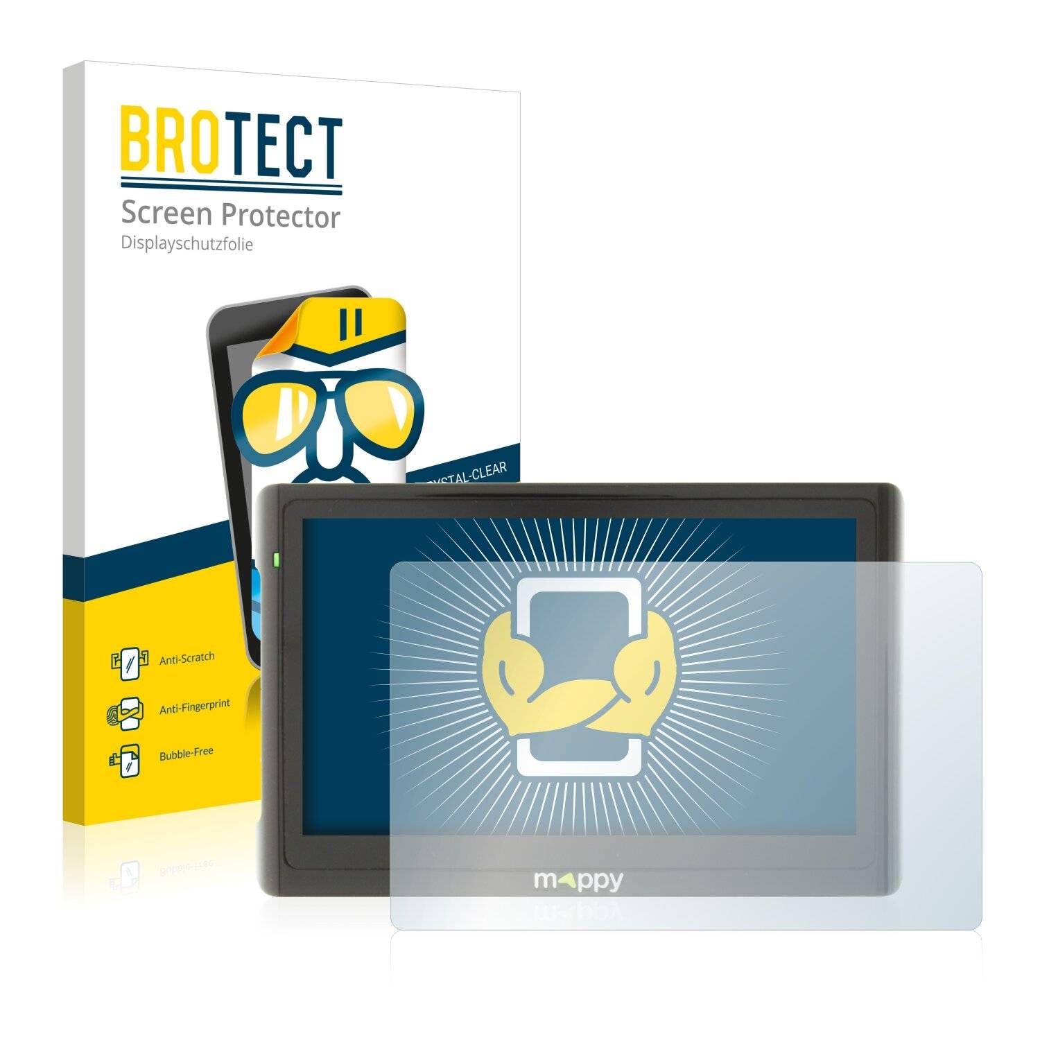 2x BROTECT HD-Clear Displayschutzfolie für Logicom Mappy Iti