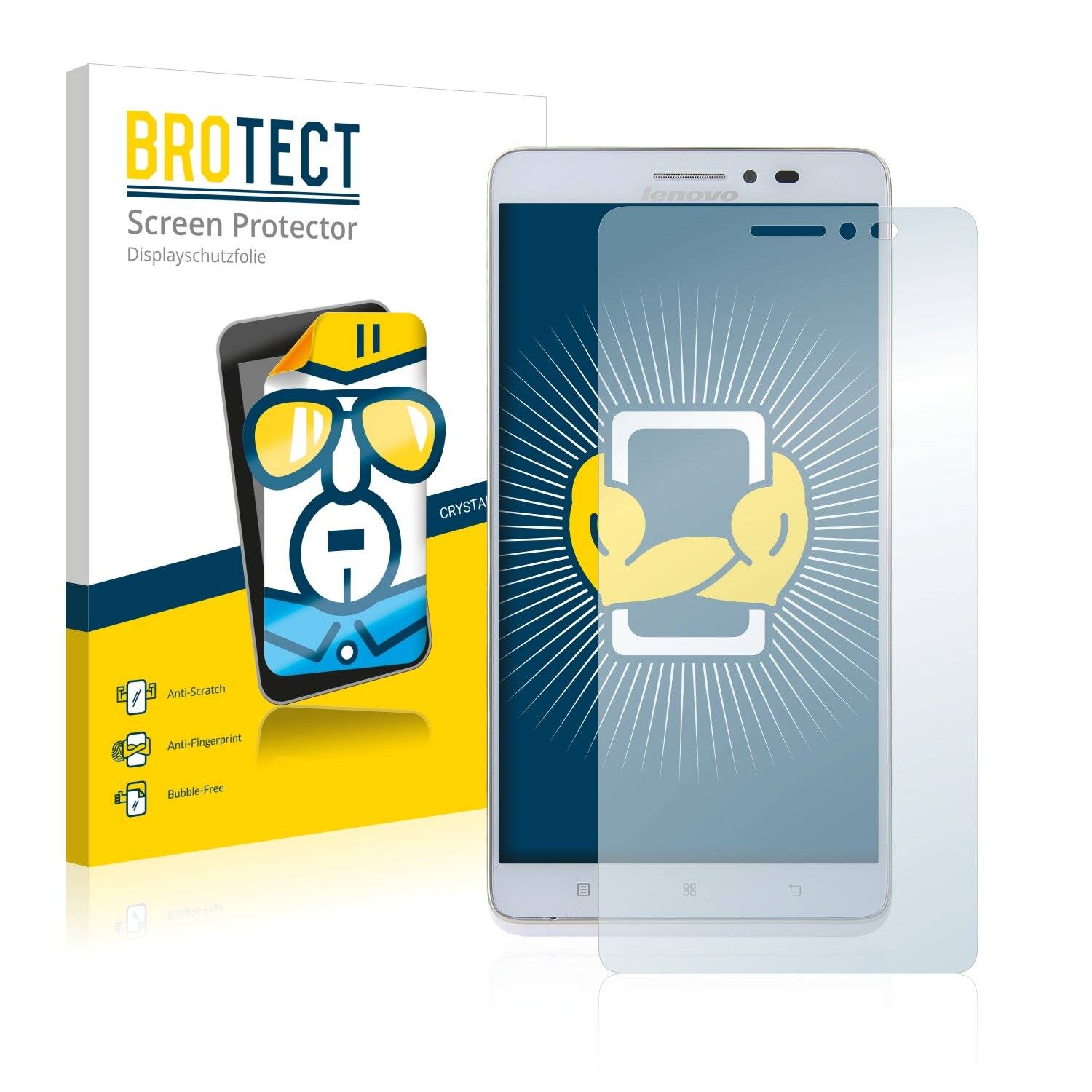 2x BROTECT HD-Clear Displayschutzfolie für Lenovo Golden Warrior Note 8