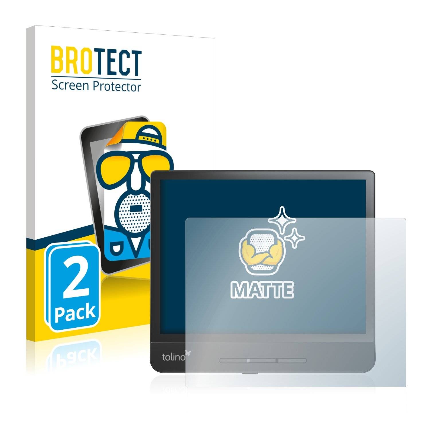 2x BROTECT Matte Displayschutzfolie für Tolino Epos 2 (im Querformat) - Entspiegelt,