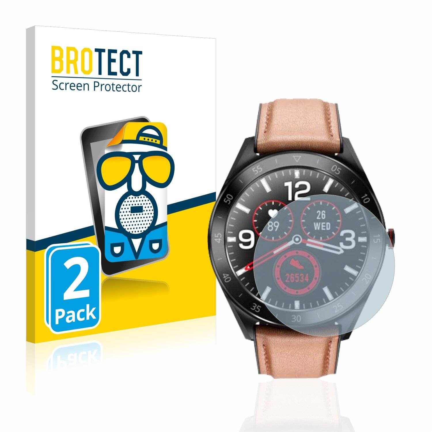 2x BROTECT Matte Displayschutzfolie für Alfawise Watch 6 - Entspiegelt,