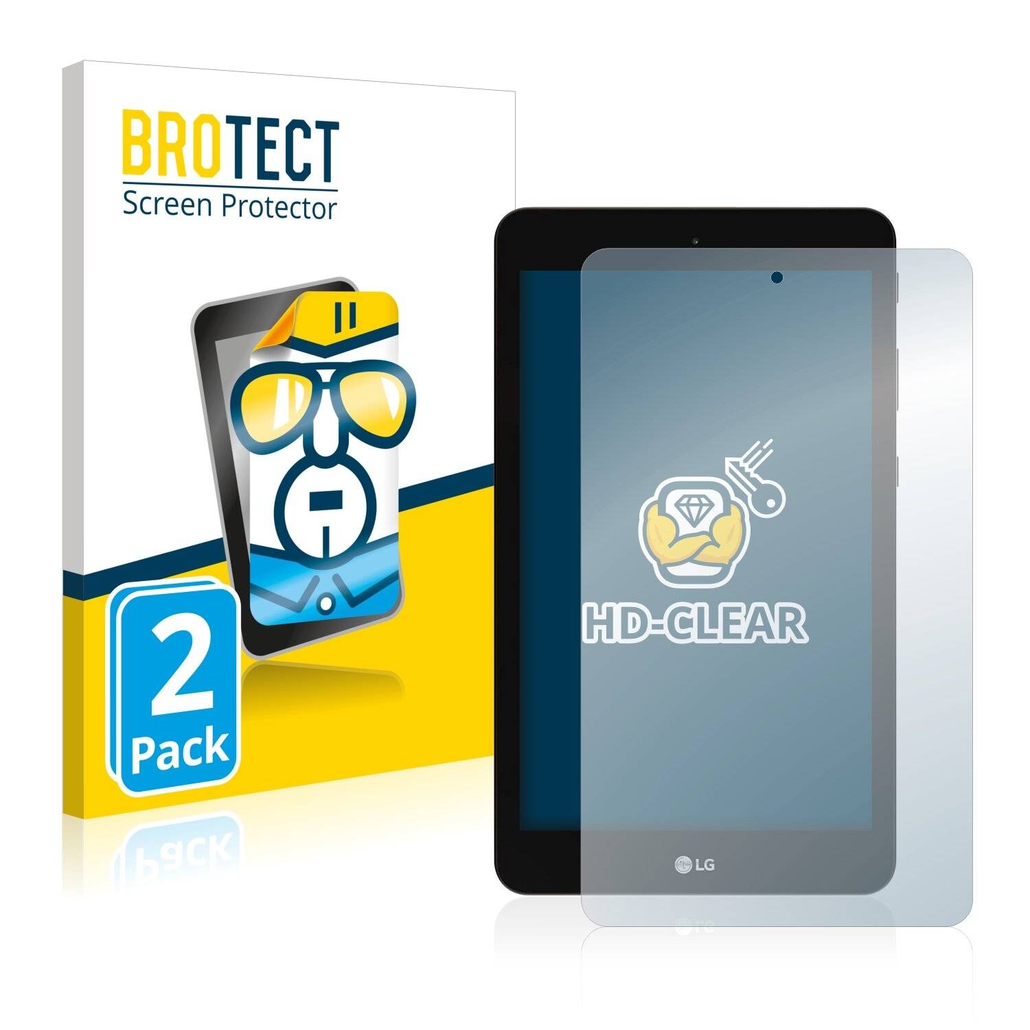 2x BROTECT HD-Clear Displayschutzfolie für LG G Pad
