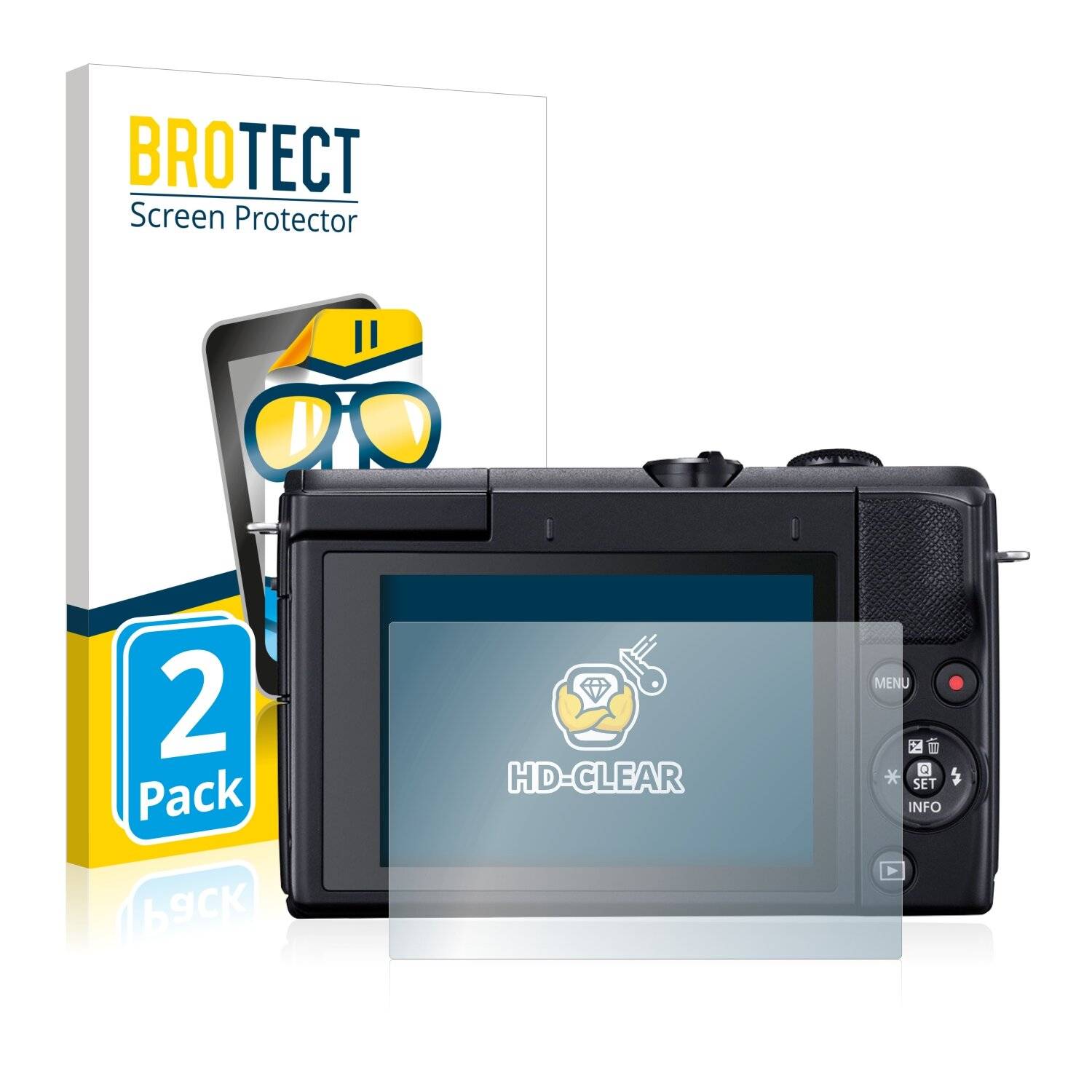 2x BROTECT HD-Clear Displayschutzfolie für Canon EOS