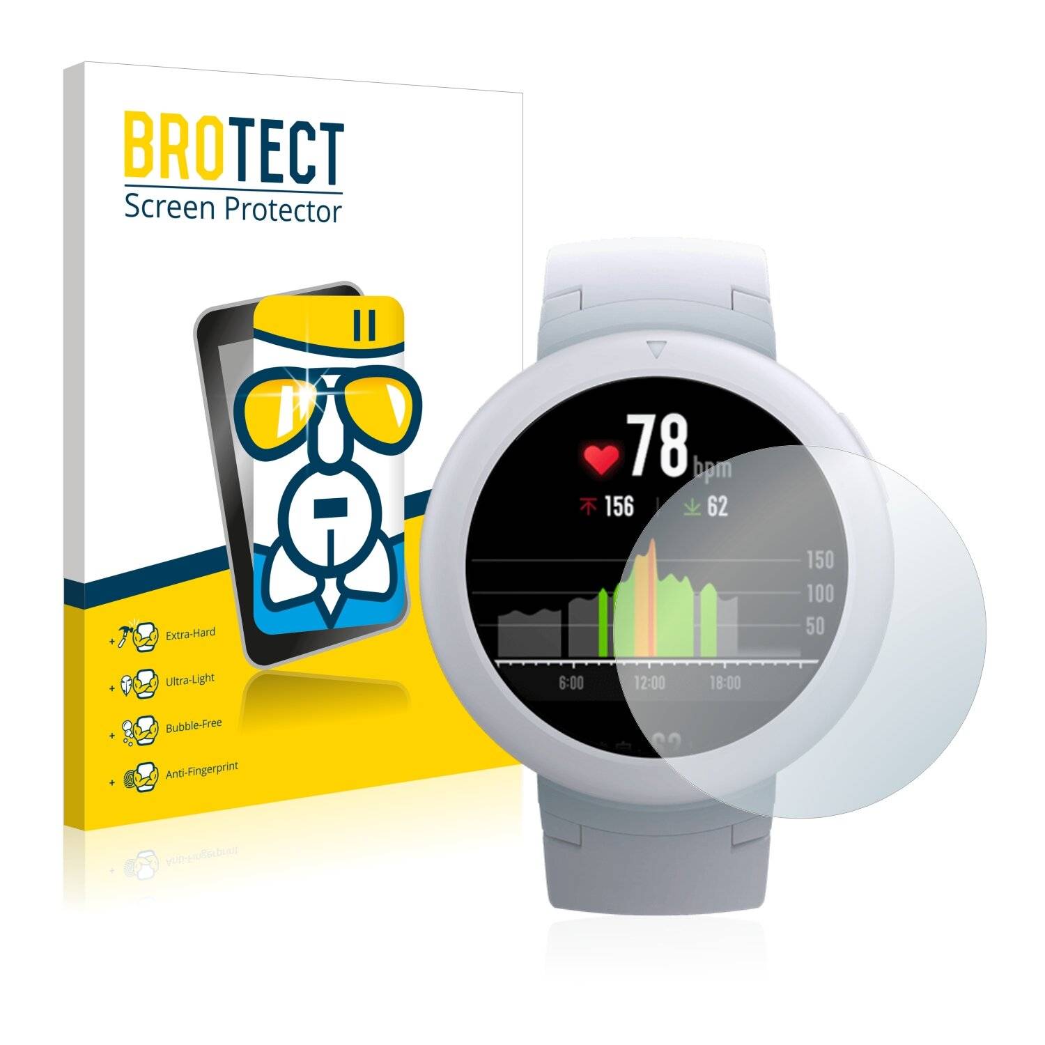 BROTECT AirGlass Schutzglas Folie für Huami Amazfit Verge