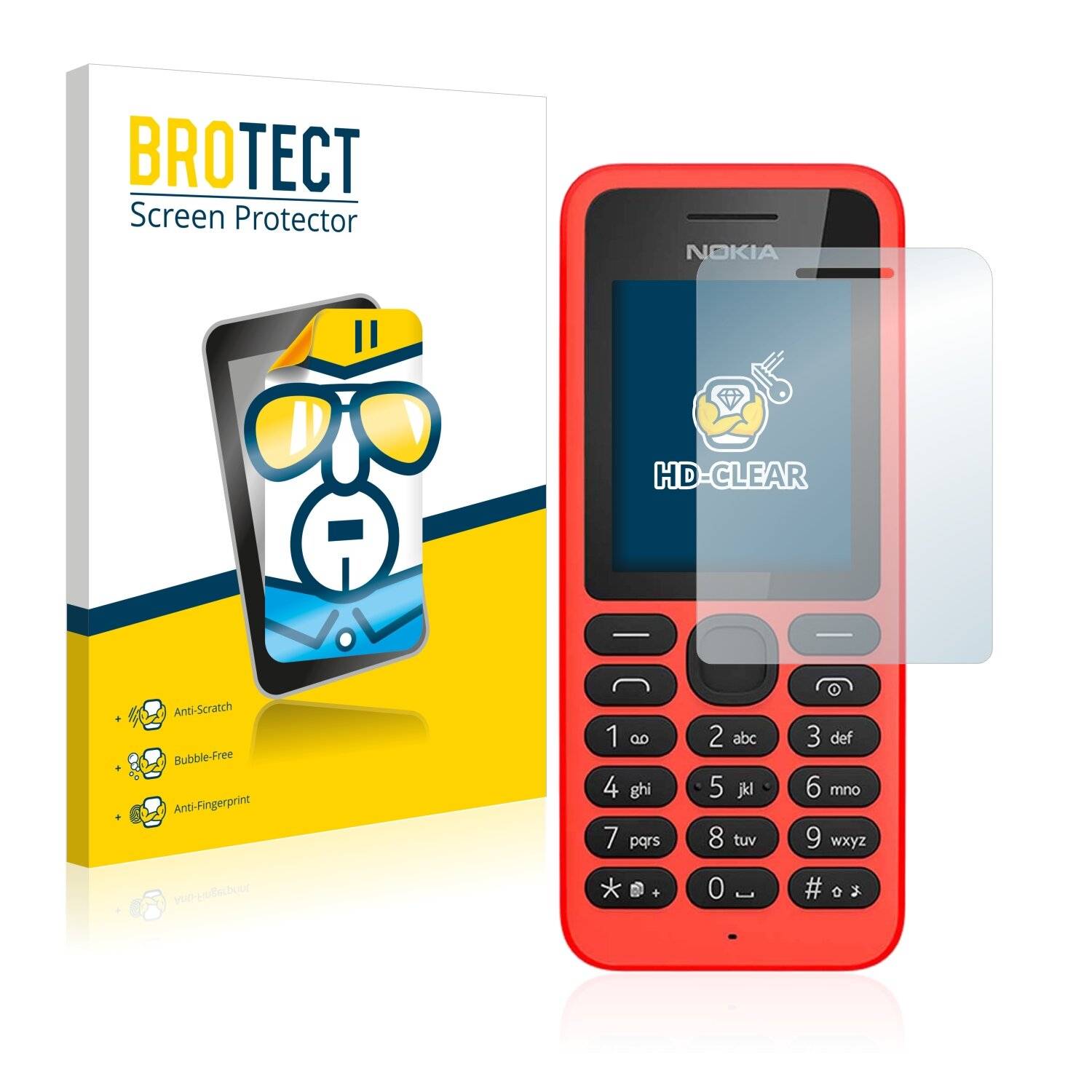 2x BROTECT HD-Clear Displayschutzfolie für Nokia 130