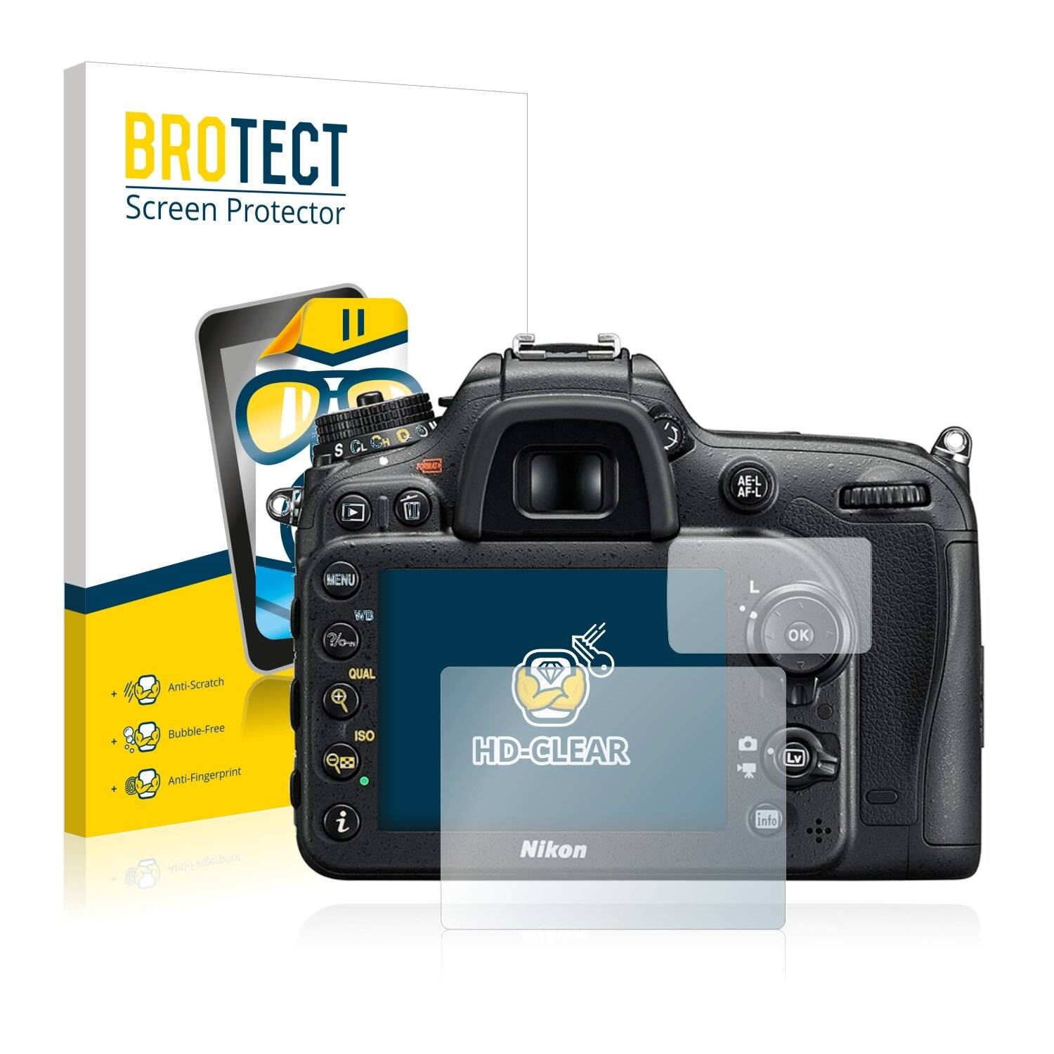 2x BROTECT HD-Clear Displayschutzfolie für Nikon