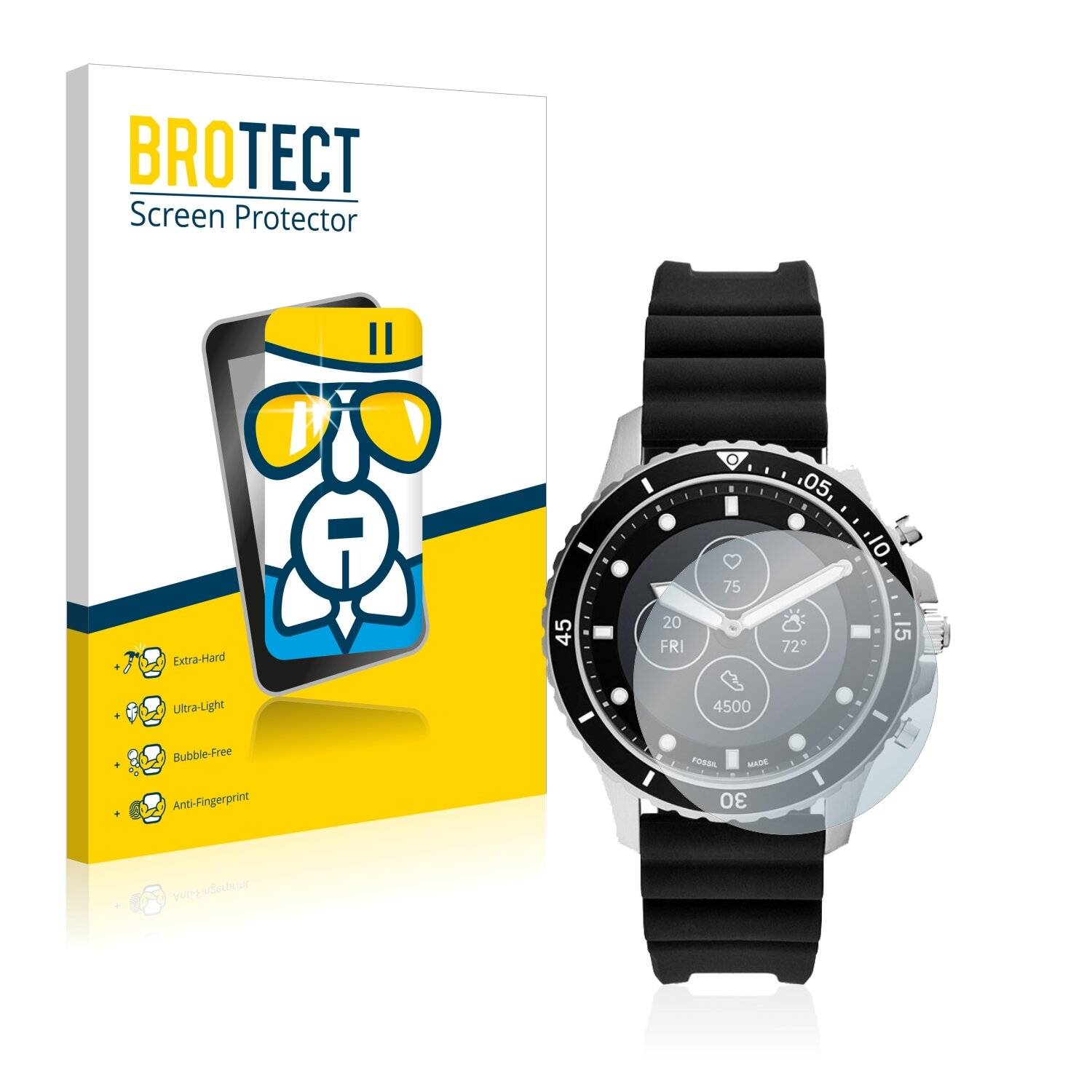 BROTECT AirGlass Schutzglas Folie für Fossil Dive HR (5.
