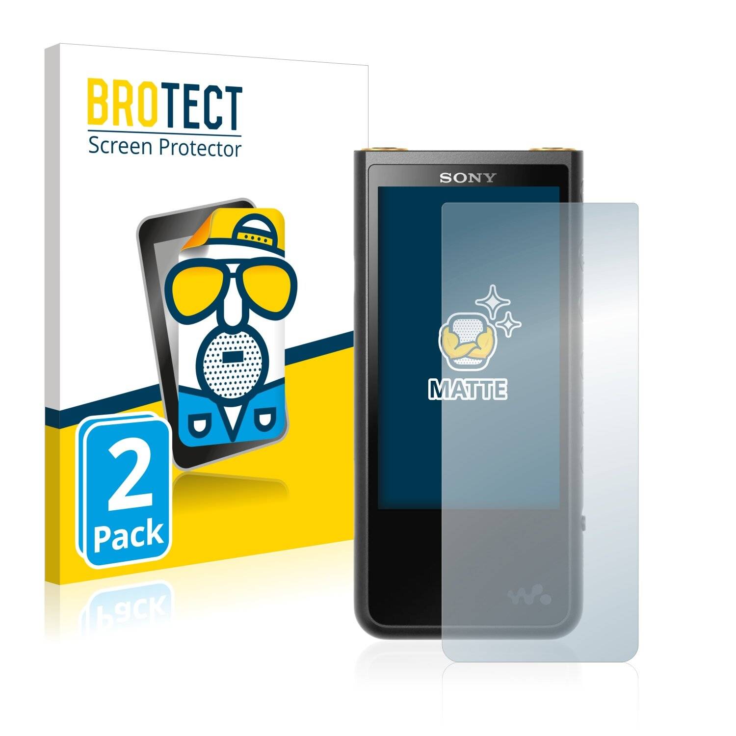 2x BROTECT Matte Displayschutzfolie für Sony Walkman ZX500 - Entspiegelt,