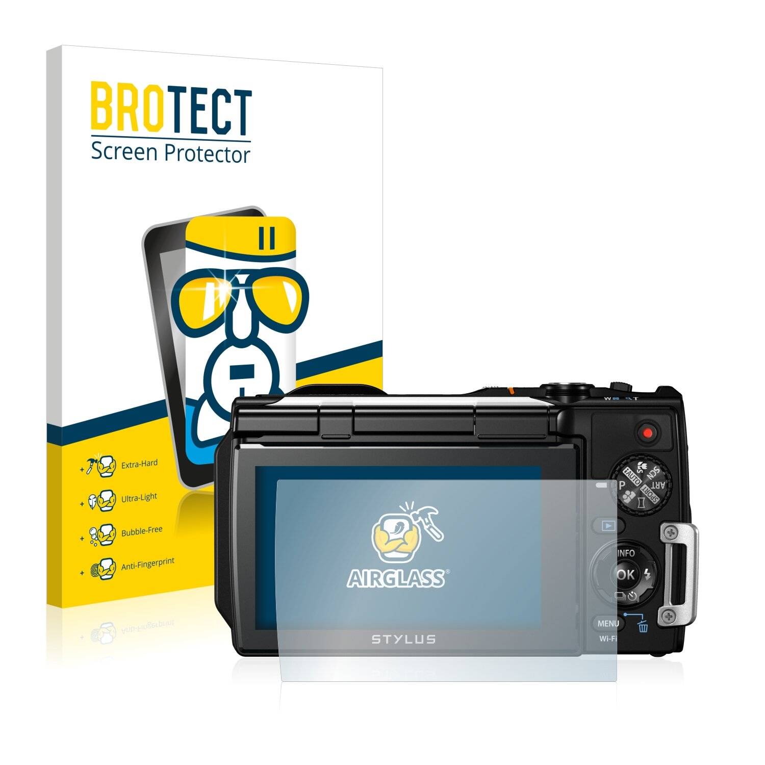 BROTECT AirGlass Schutzglas Folie für Olympus Stylus Tough