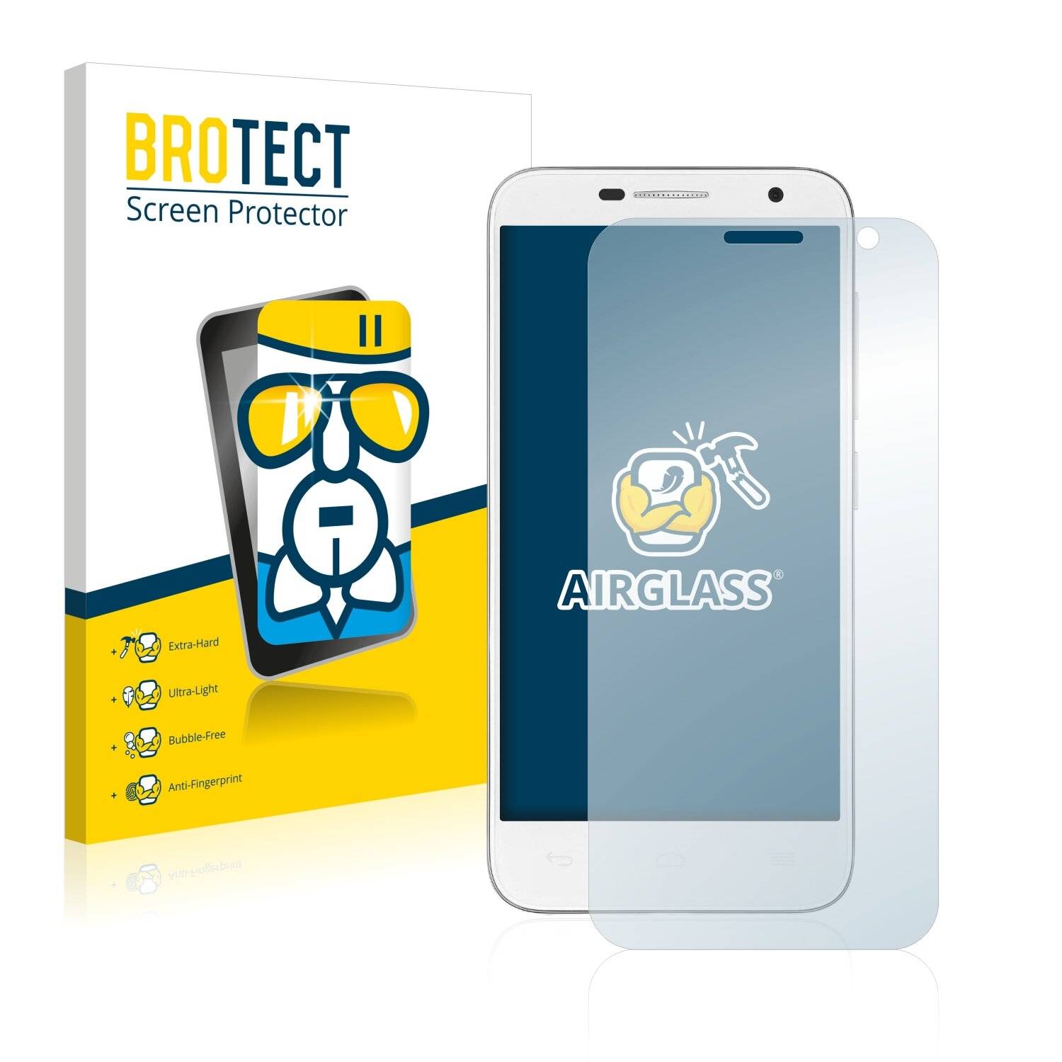 BROTECT AirGlass Schutzglas Folie für Alcatel One Touch Idol 2 Mini