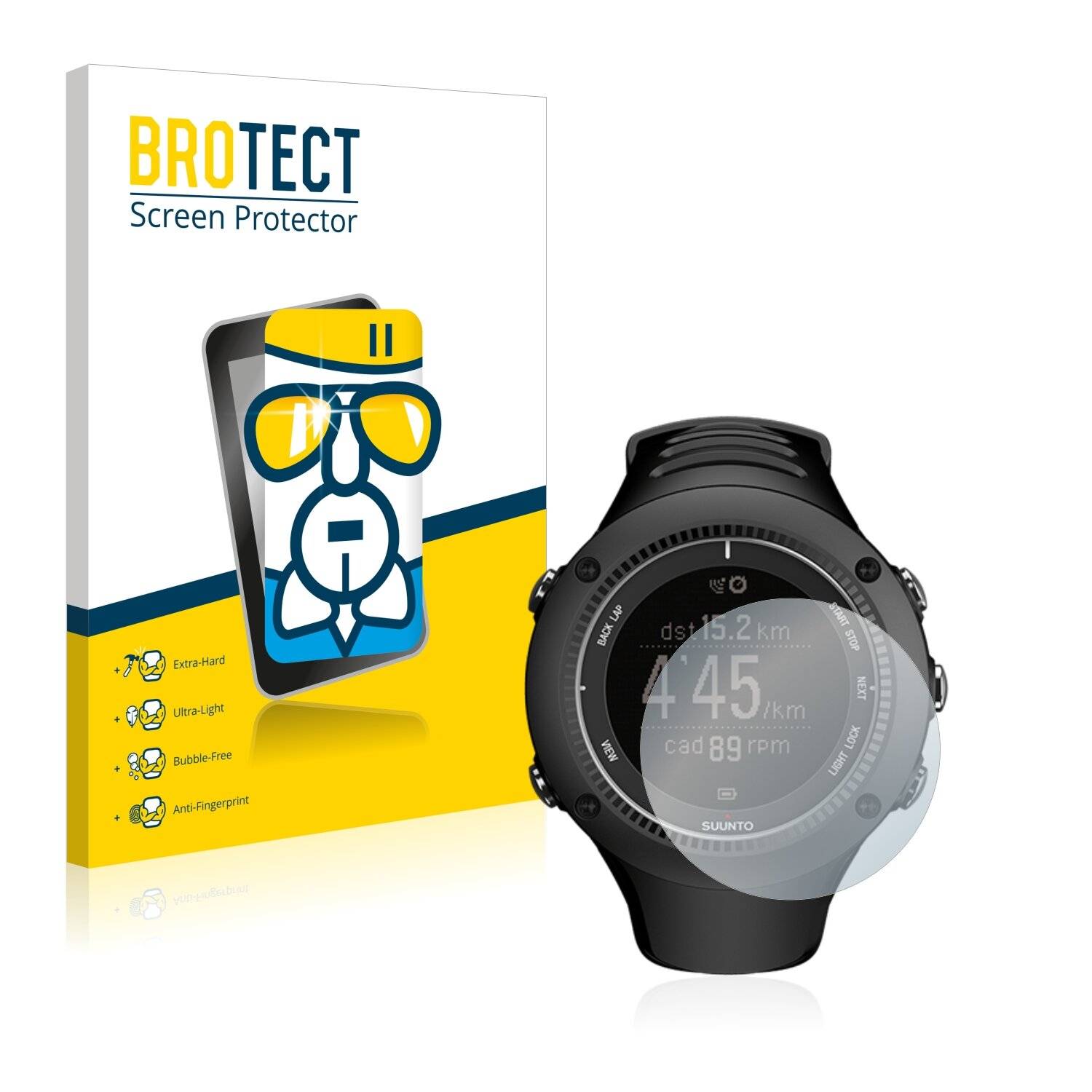 BROTECT AirGlass Schutzglas Folie für Suunto Ambit2 R Black