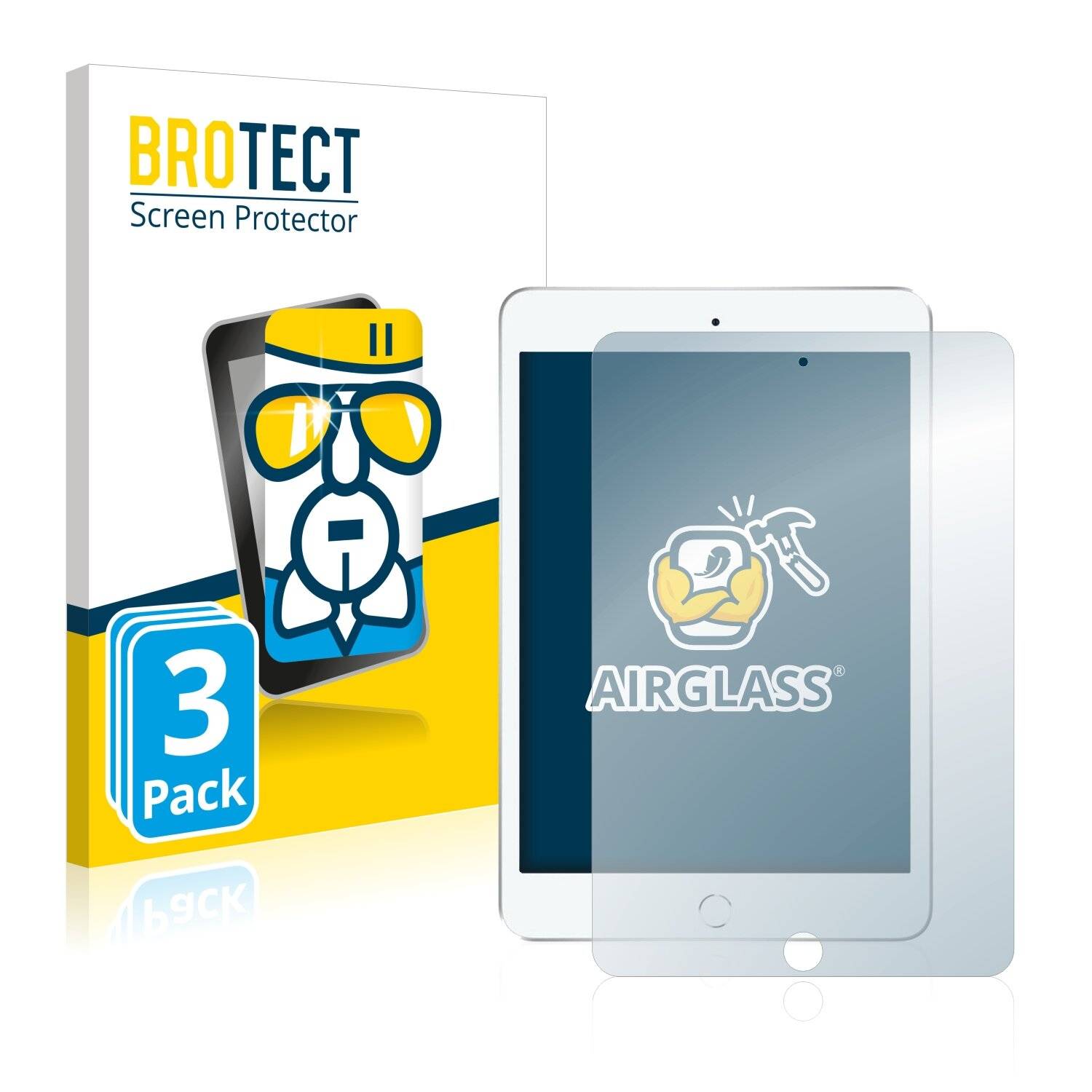 3x BROTECT AirGlass Schutzglas Folie für Apple iPad Mini 7.9 2019 (5.