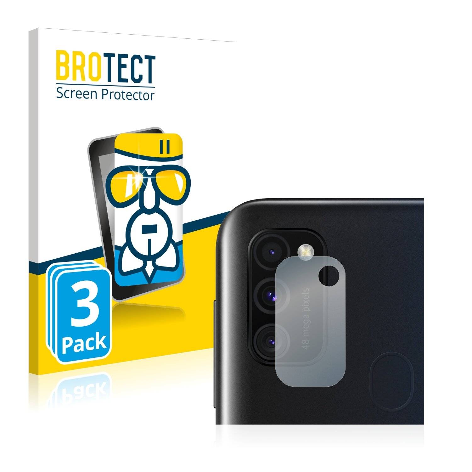 3x BROTECT AirGlass Schutzglas Folie für Samsung Galaxy M30s (NUR