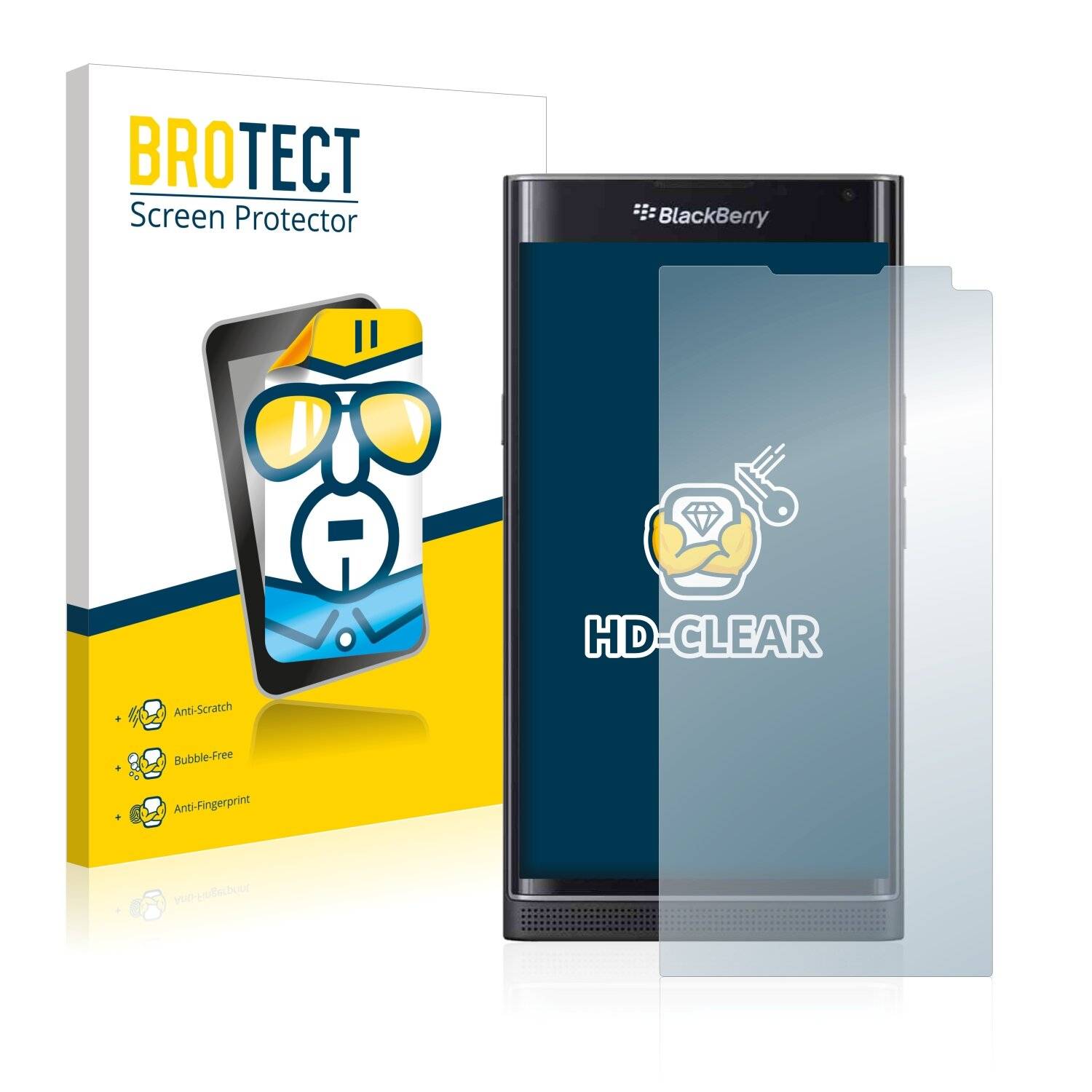 2x BROTECT HD-Clear Displayschutzfolie für BlackBerry