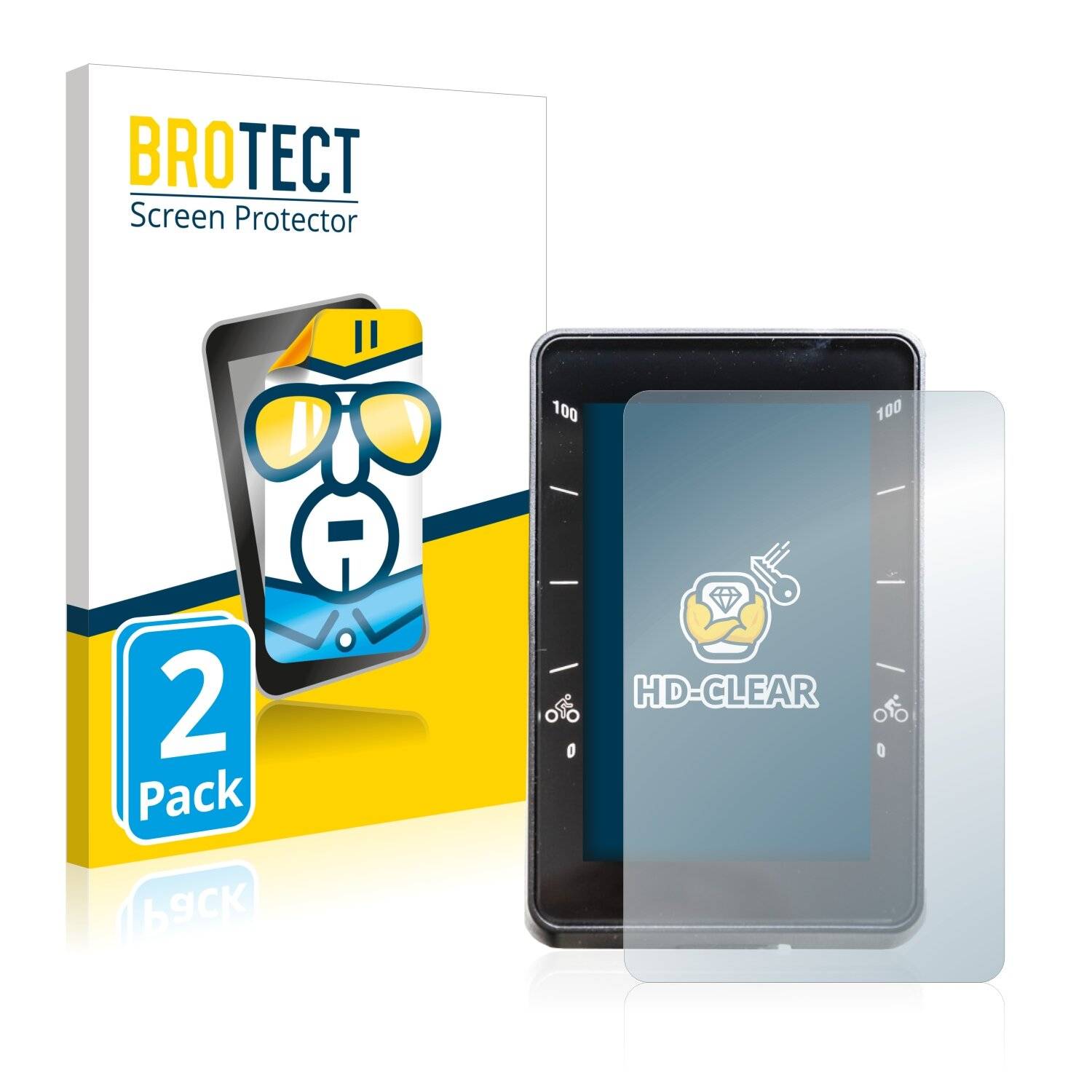 2x BROTECT HD-Clear Displayschutzfolie für Bulls Green Mover Lacuba Plus