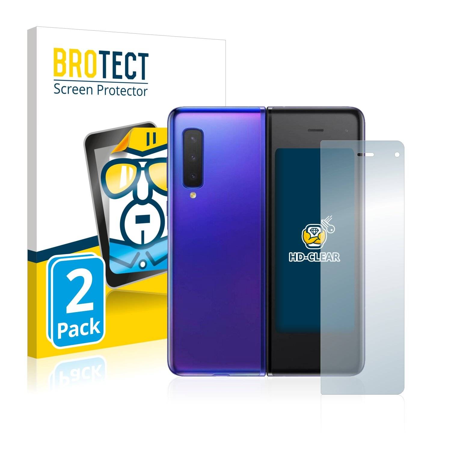 2x BROTECT HD-Clear Displayschutzfolie für Samsung Galaxy