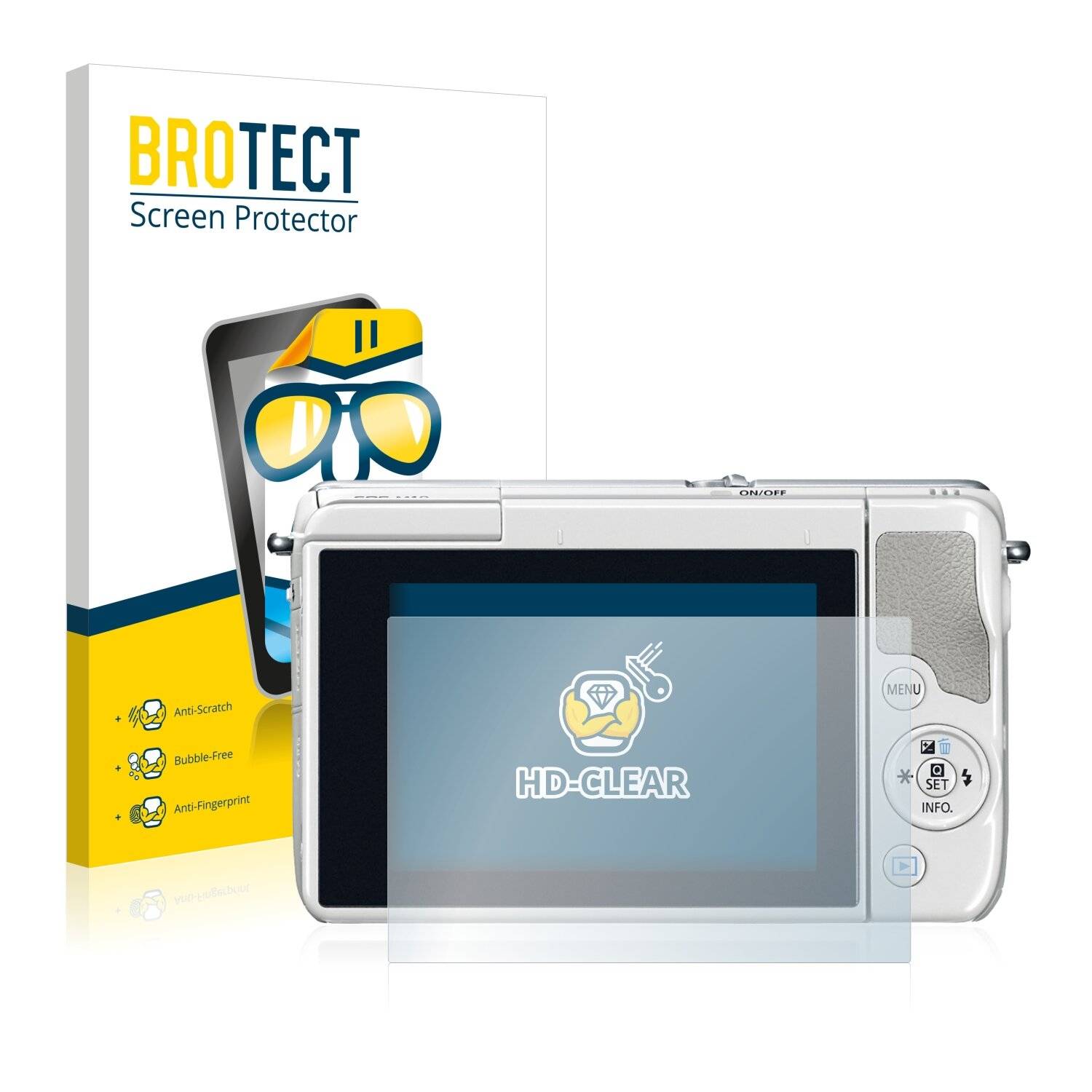 2x BROTECT HD-Clear Displayschutzfolie für Canon EOS