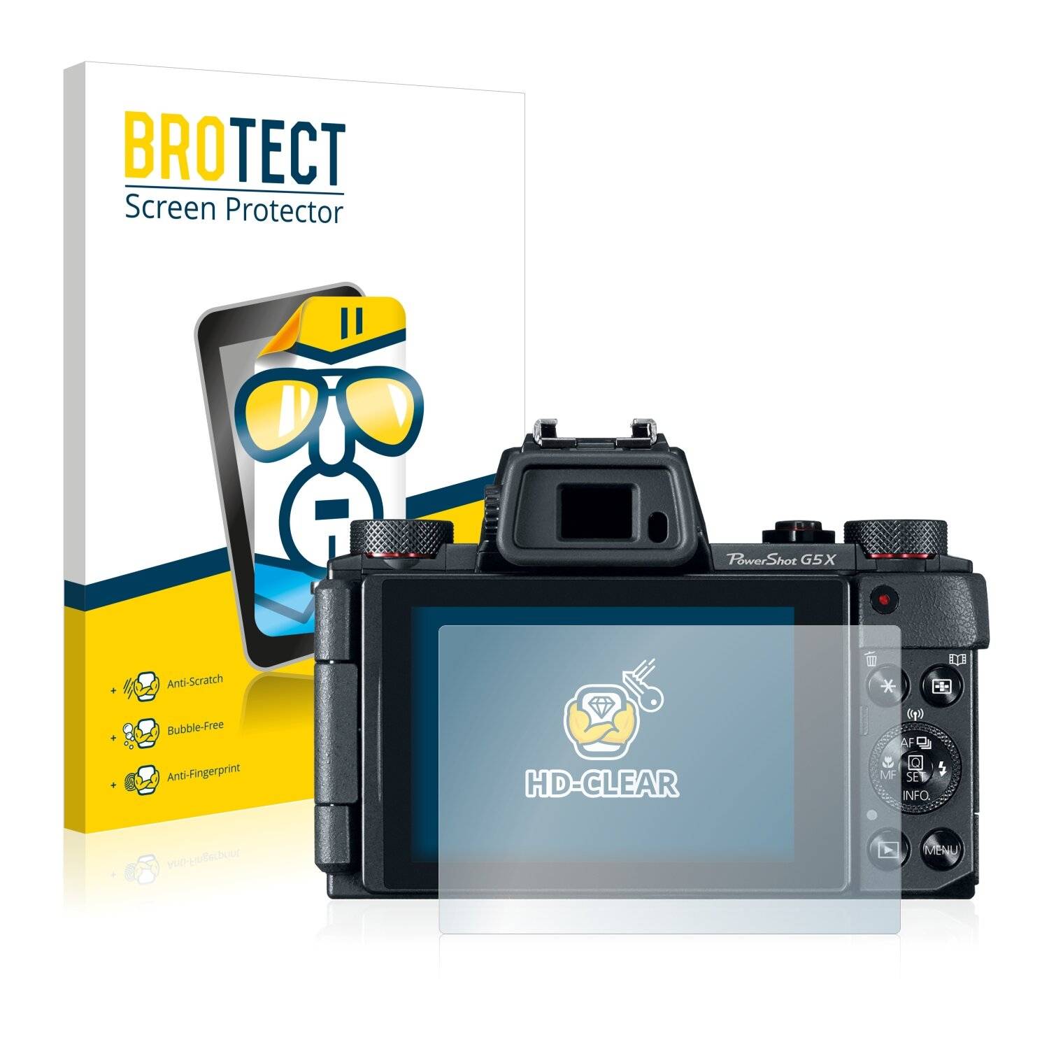2x BROTECT HD-Clear Displayschutzfolie für Canon PowerShot G5