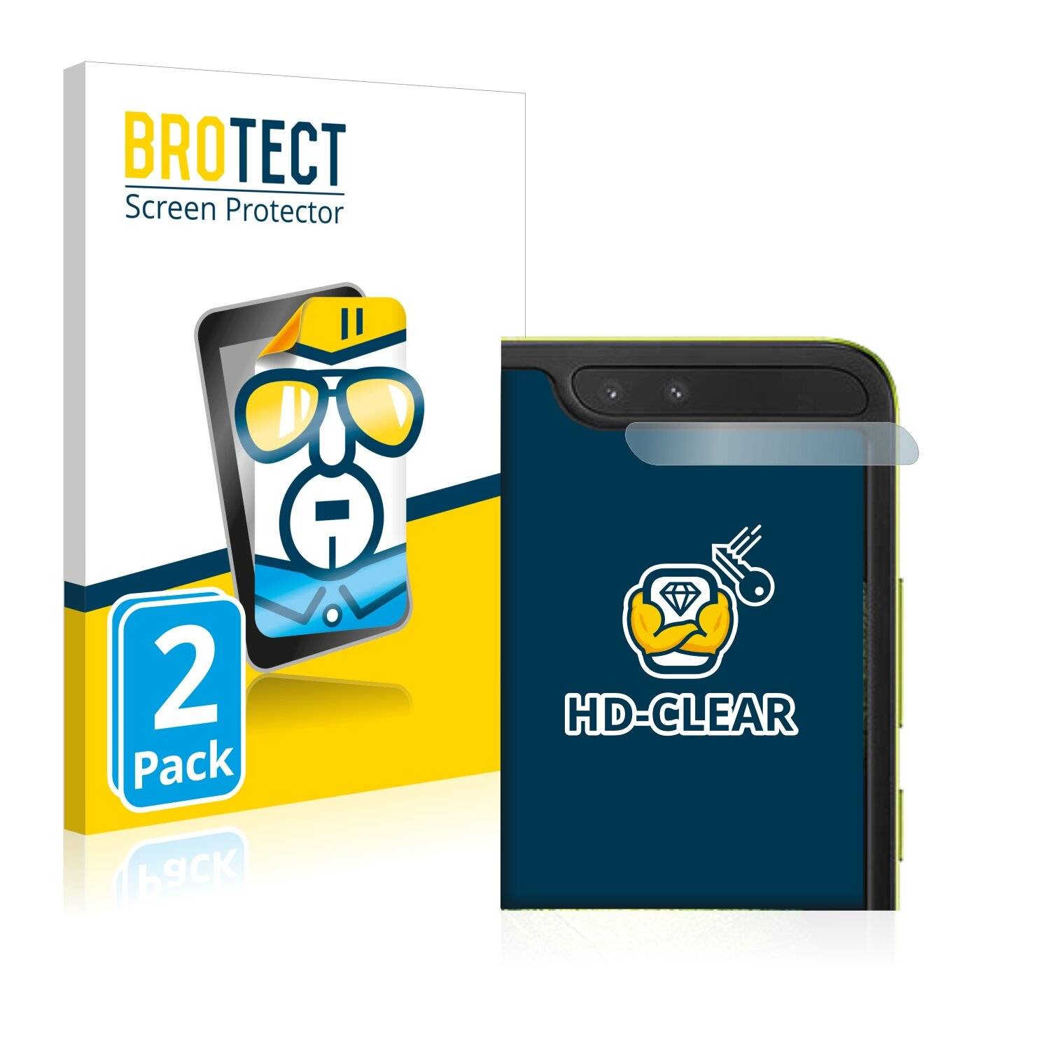 2x BROTECT HD-Clear Displayschutzfolie für Samsung Galaxy Fold (Innere
