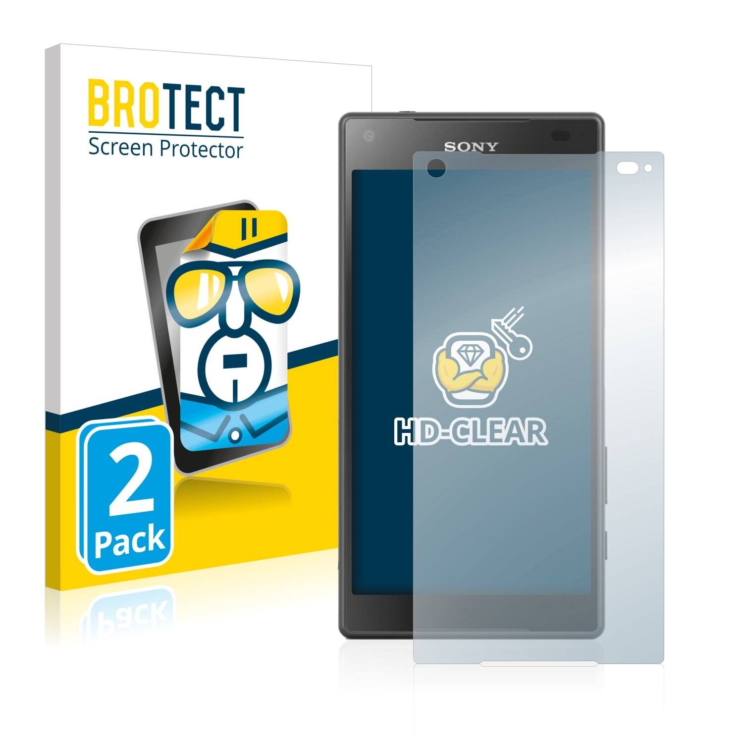 2x BROTECT HD-Clear Displayschutzfolie für Sony Xperia Z5
