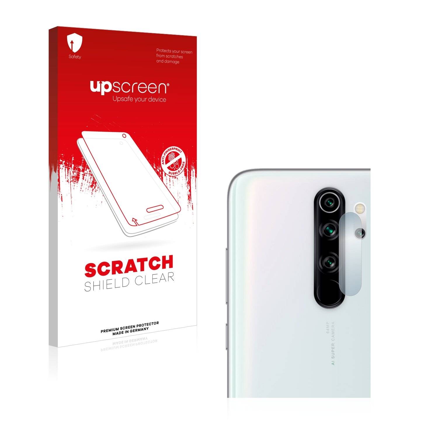 upscreen Scratch Shield Clear Premium Displayschutzfolie für Xiaomi Redmi Note 8 Pro (NUR