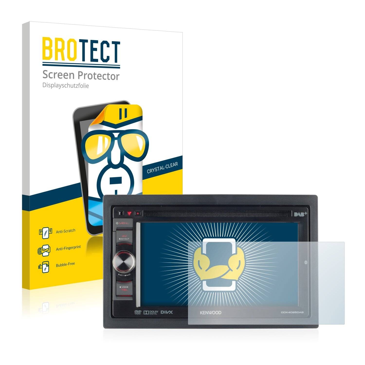 2x BROTECT HD-Clear Displayschutzfolie für Kenwood