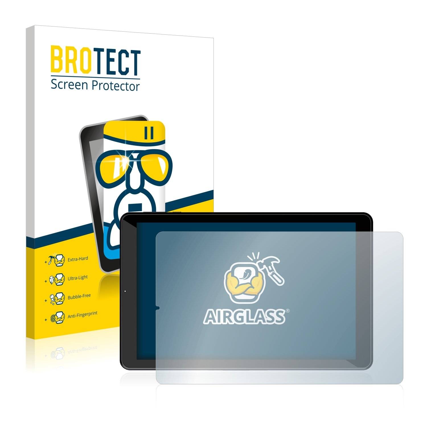 BROTECT AirGlass Schutzglas Folie für Logicom La Tab 124