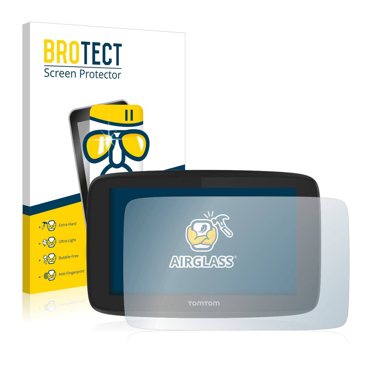 BROTECT AirGlass Schutzglas Folie für TomTom Go Professional