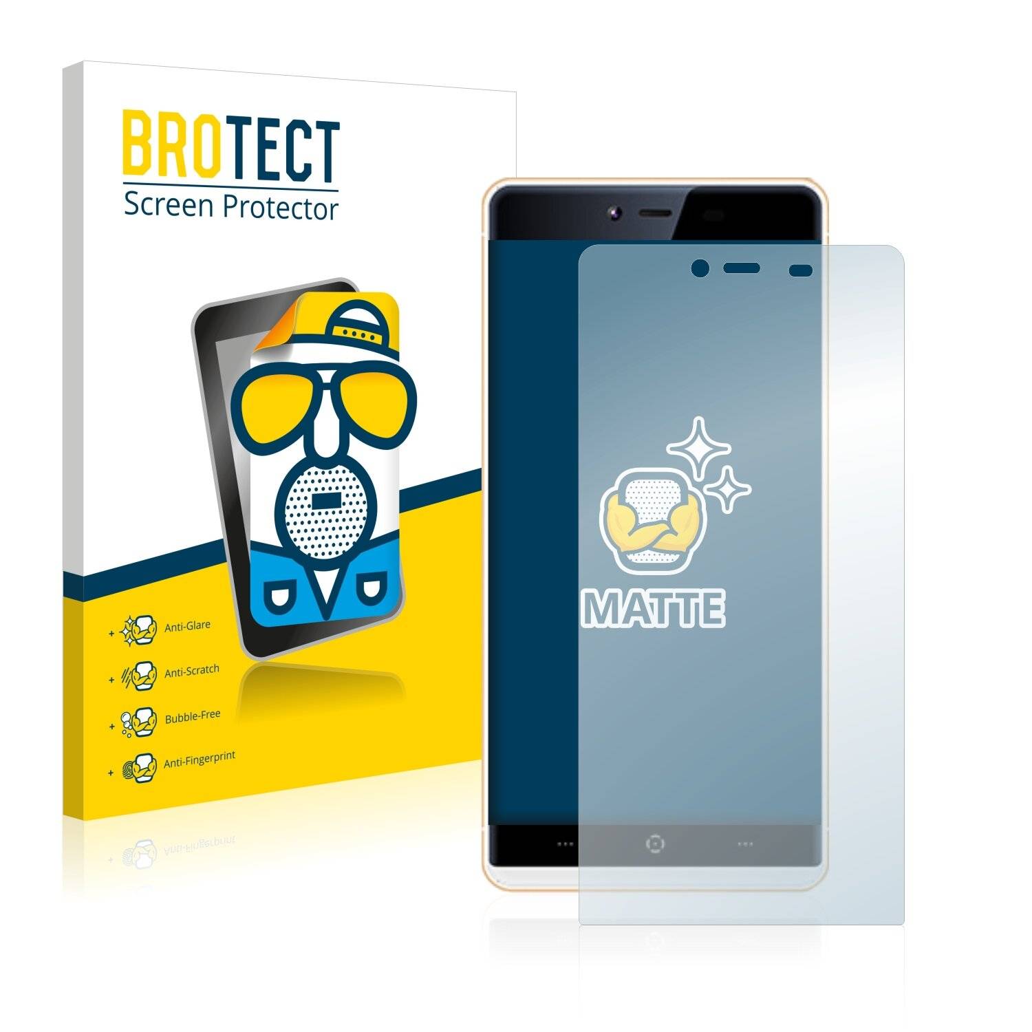 2x BROTECT Matte Displayschutzfolie für KingZone K2 - Entspiegelt,