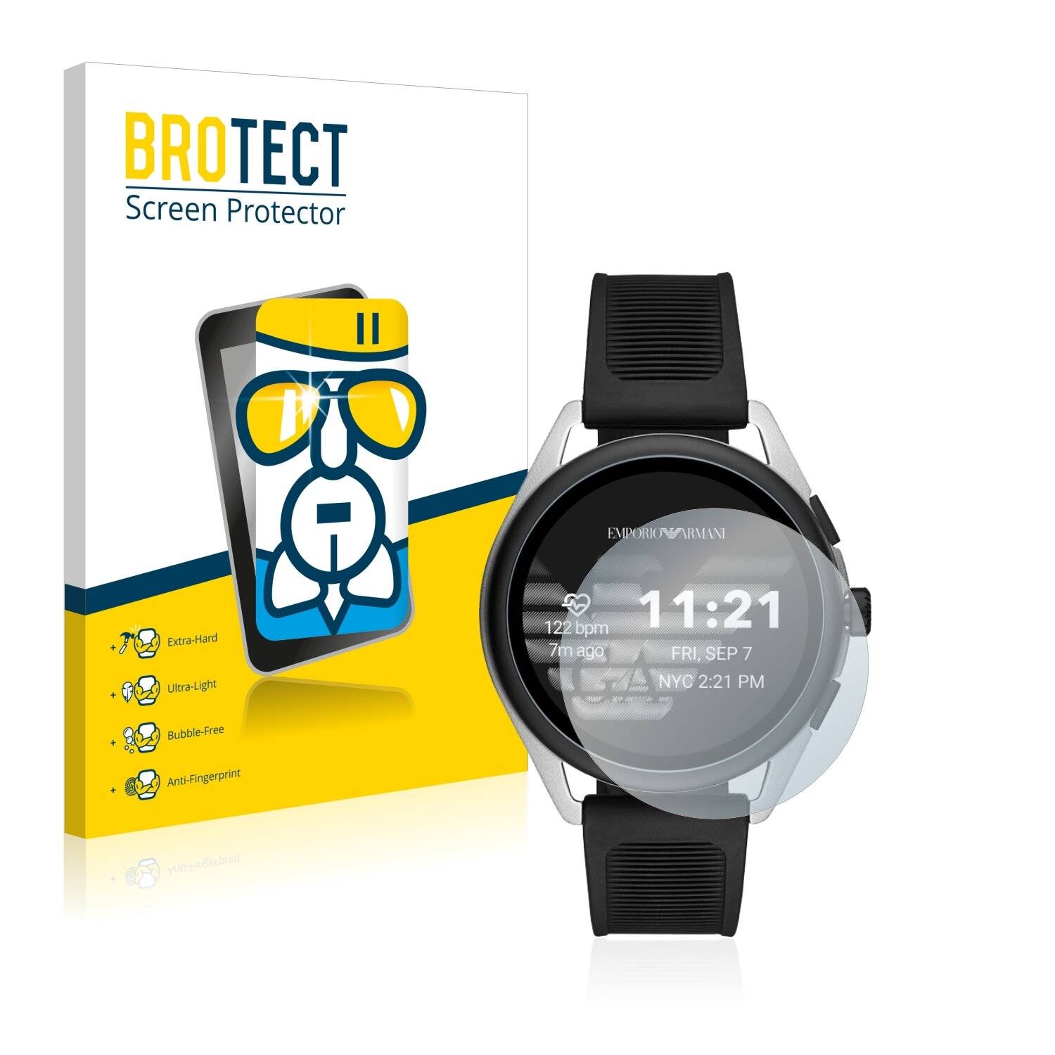 BROTECT AirGlass Schutzglas Folie für Emporio Armani Connected Smartwatch