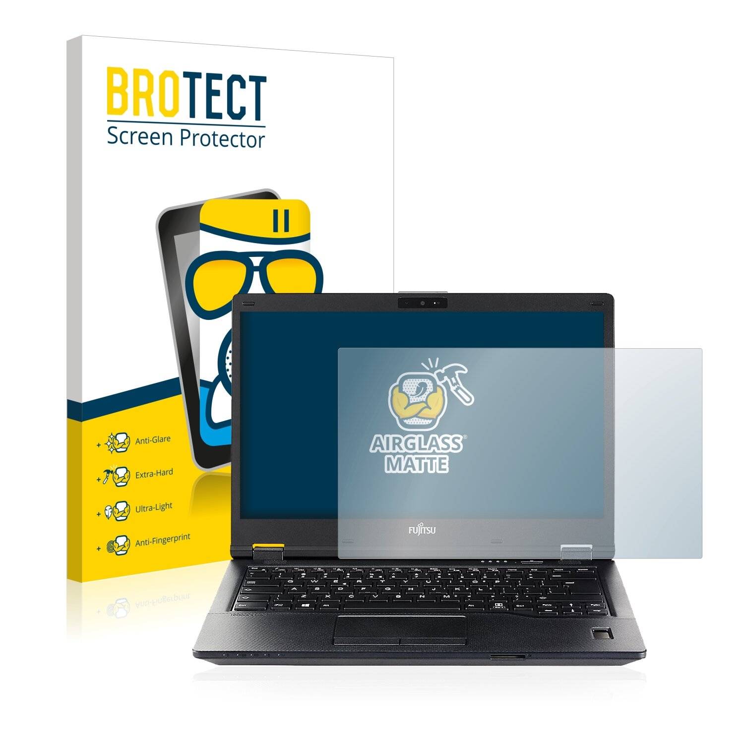 BROTECT AirGlass Matte Schutzglas Folie für Fujitsu Lifebook
